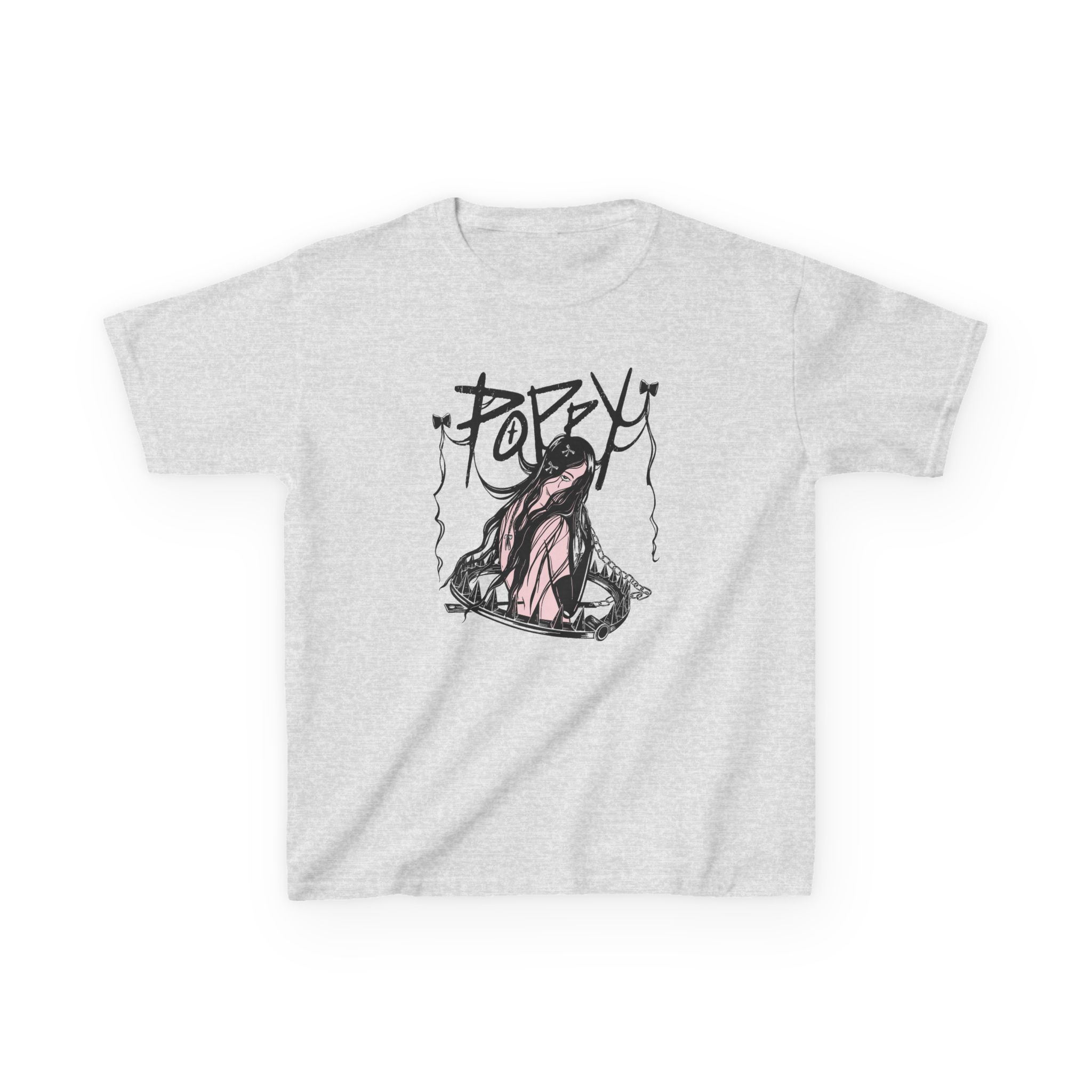 Kids Poppy Negative Spaces Heavy Cotton™ Tee - Image 5