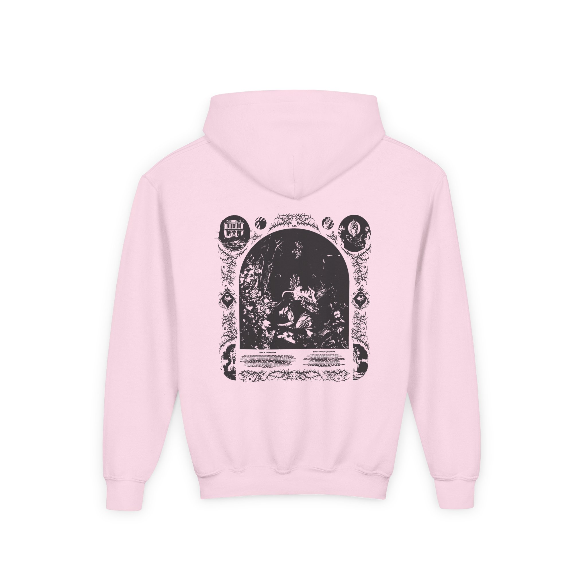 Knocked Loose Quiet Now Youth Heavy Blend Hooded Sweatshirt - Image 6