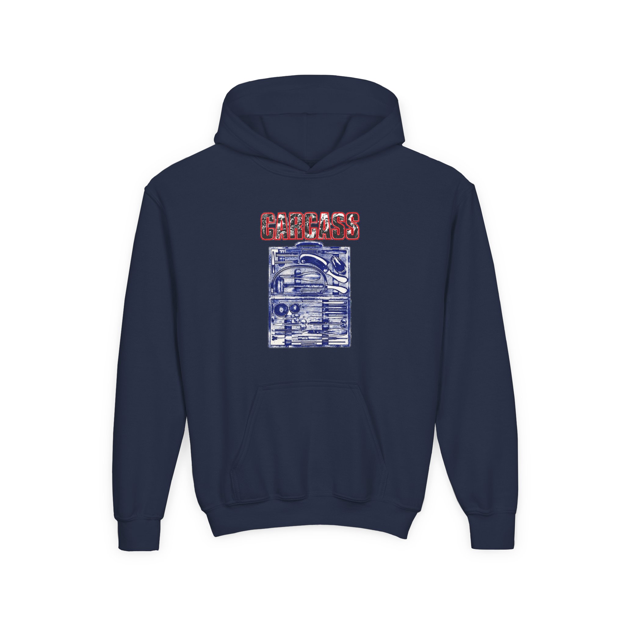 Youth Carcass Certificate of Death Heavy Blend Hooded Sweatshirt - Image 7