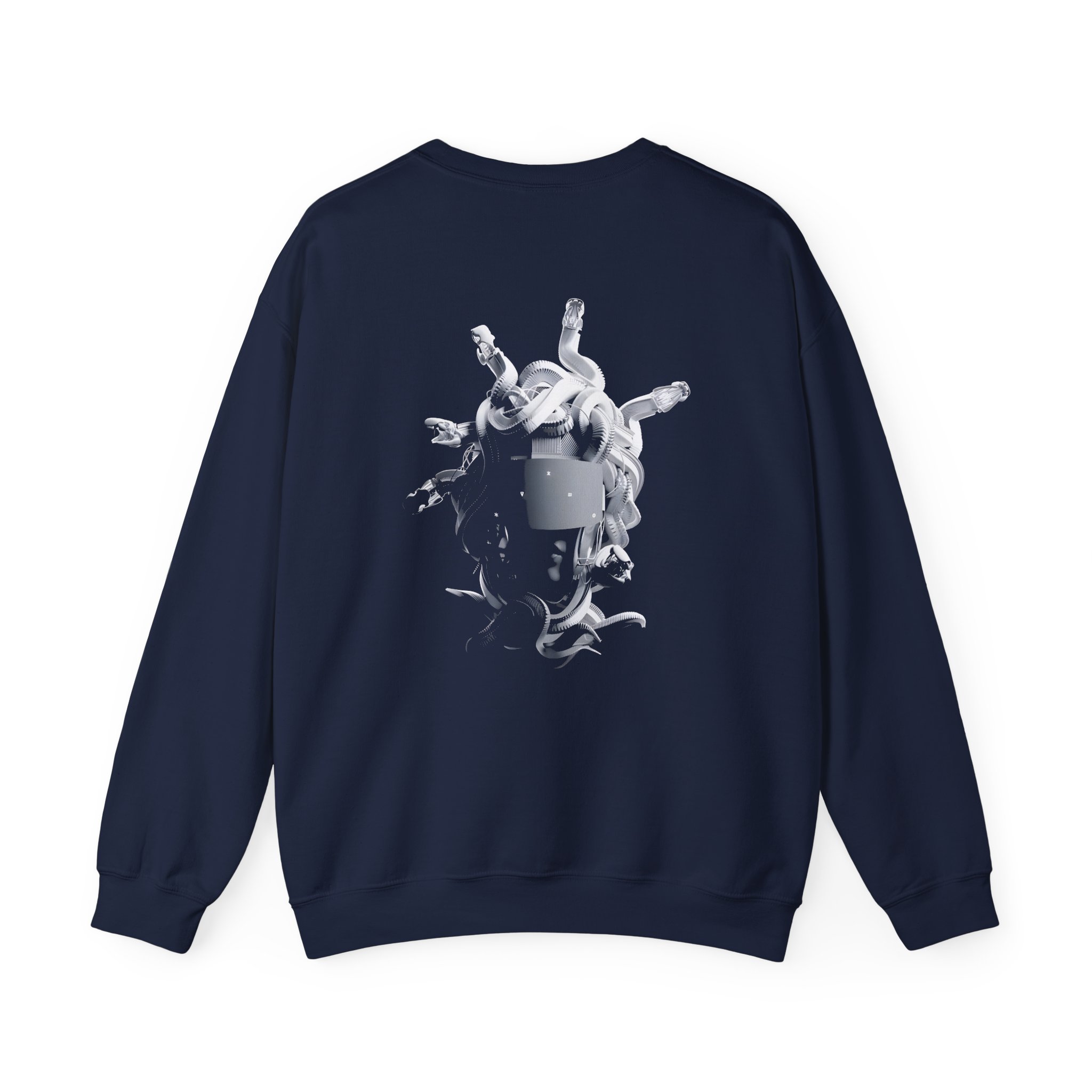 Meduza Greyscale Head Unisex Heavy Blend™ Crewneck Sweatshirt - Image 16