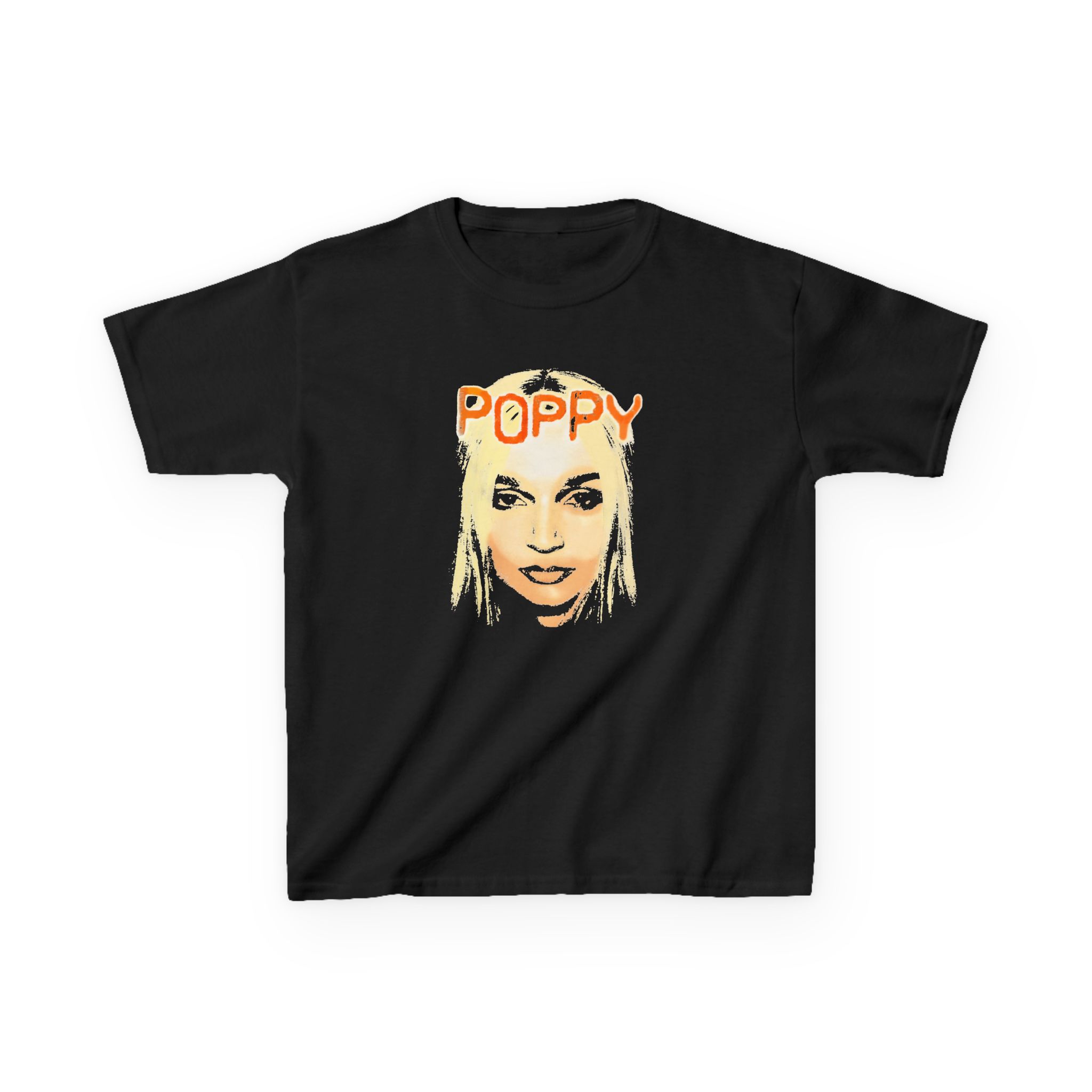 Kids Poppy Negative Spaces Heavy Cotton™ Tee