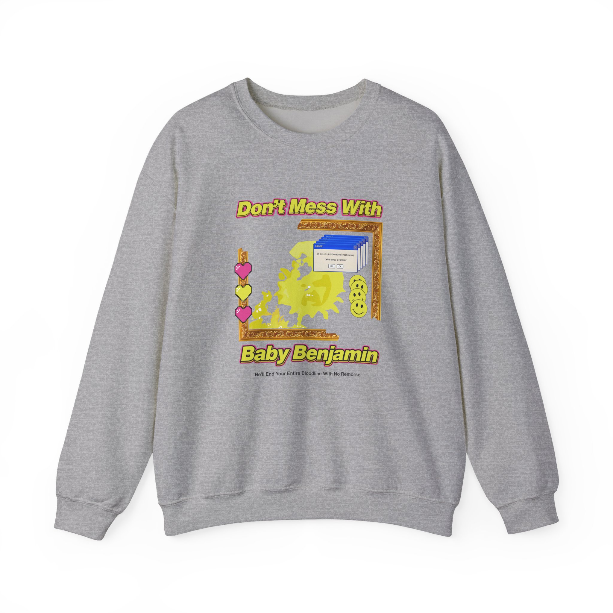Garrett Watts Don't Mess With Baby Benjamin Unisex Heavy Blend™ Crewneck Sweatshirt - Image 9