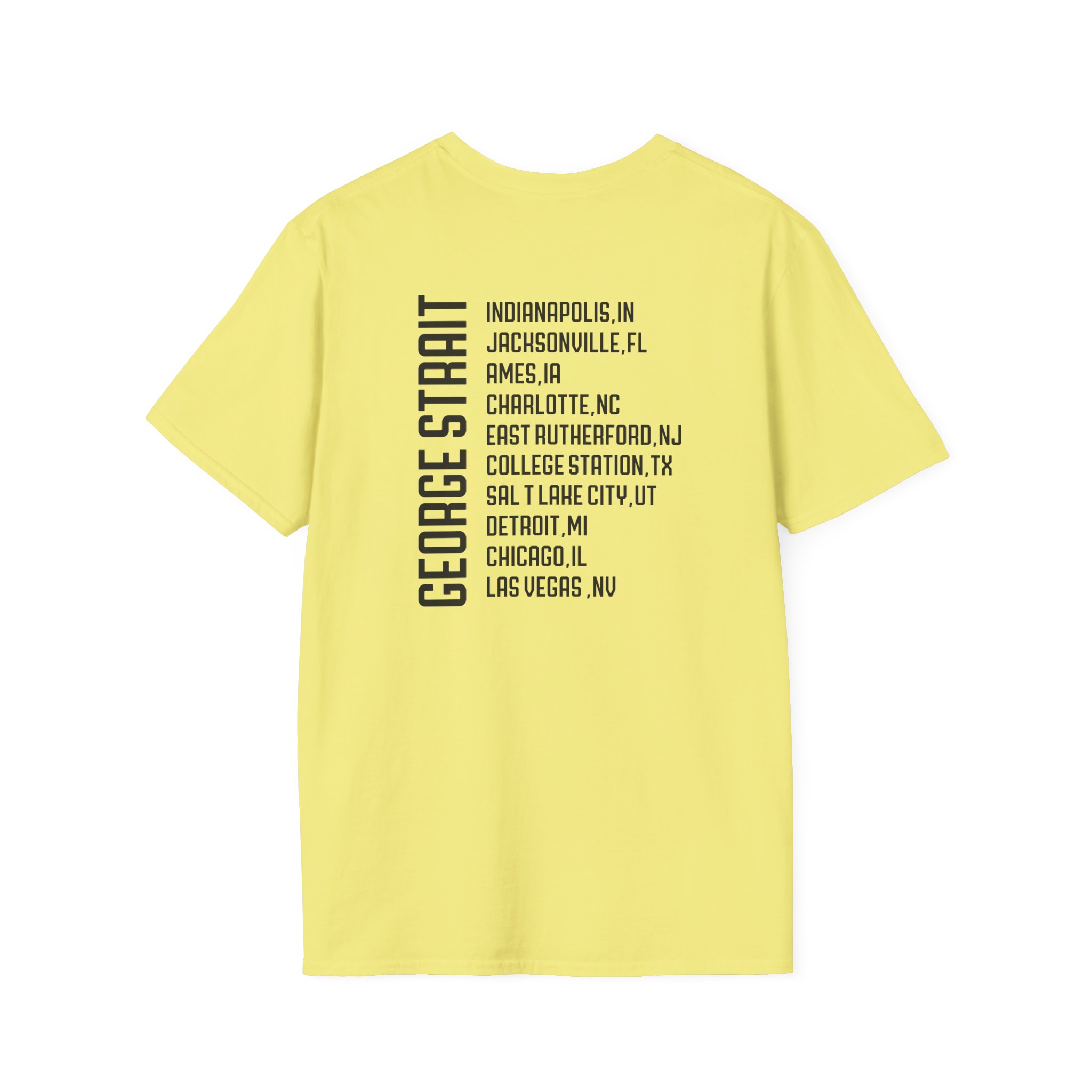 George Strait Heather Denim Silhouette Unisex Softstyle T-Shirt - Image 12