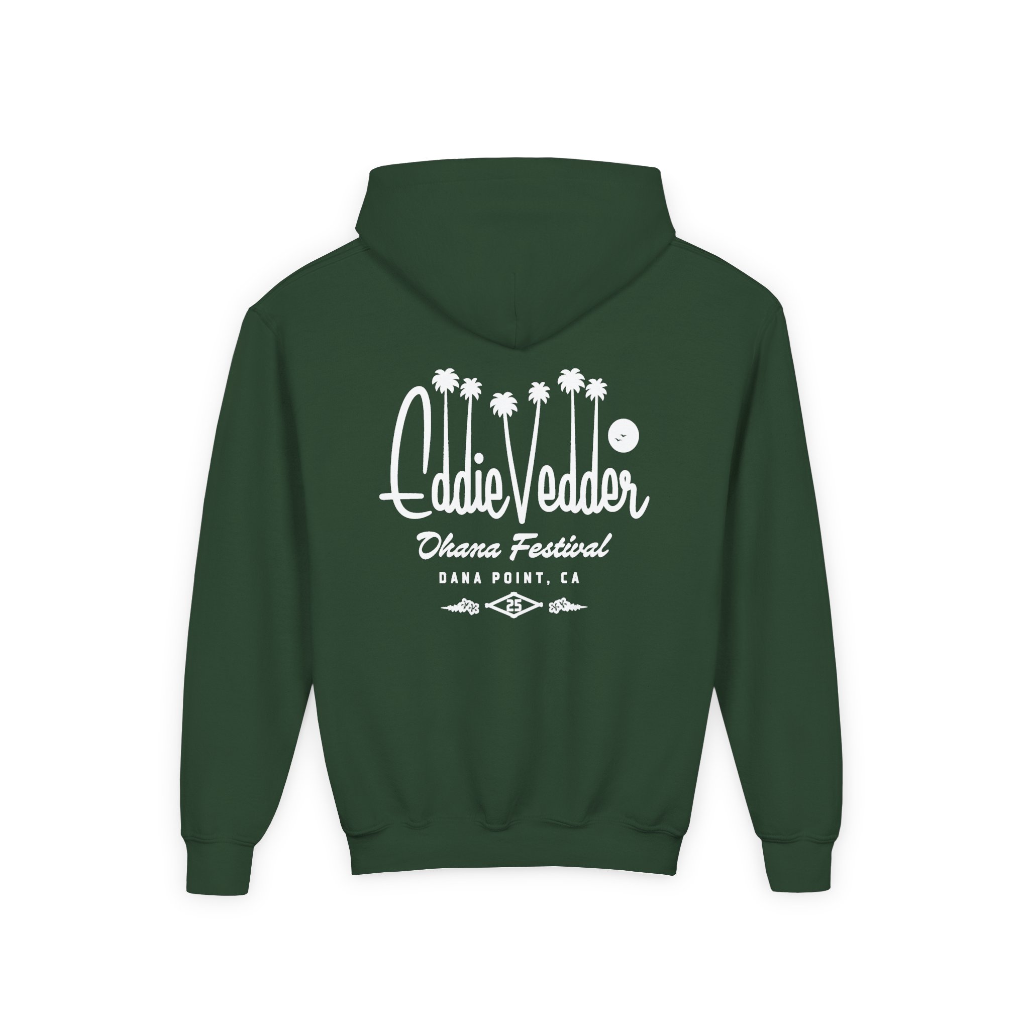 Eddie Vedder Palm Script Youth Heavy Blend Hooded Sweatshirt - Image 6