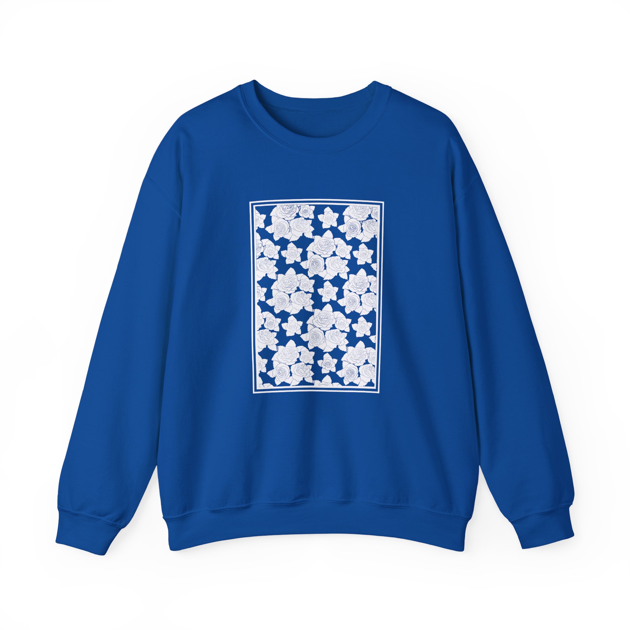 Smoke Floral Unisex Heavy Blend™ Crewneck Sweatshirt - Image 11