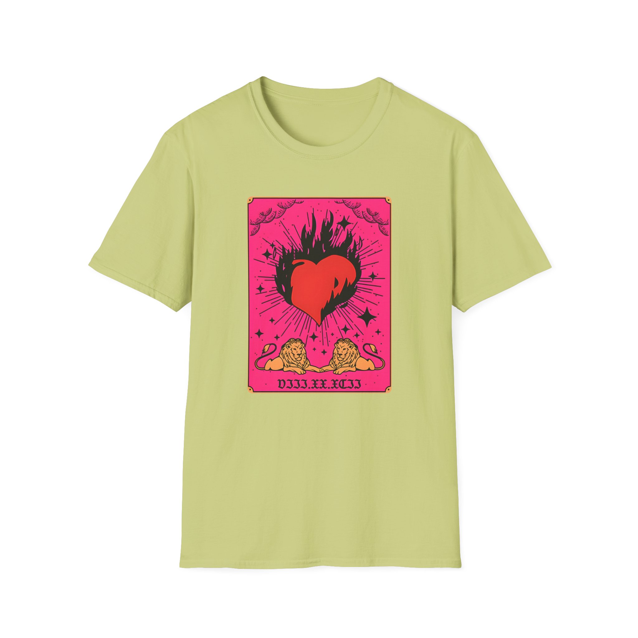 D L Burning Heart Unisex Softstyle T-Shirt - Image 9