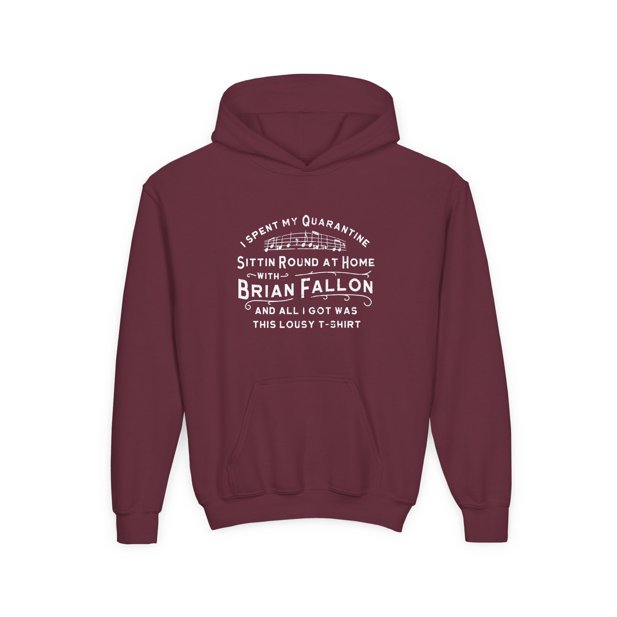 Brian Fallon Sittin Round Youth Heavy Blend Hooded Sweatshirt - Image 3