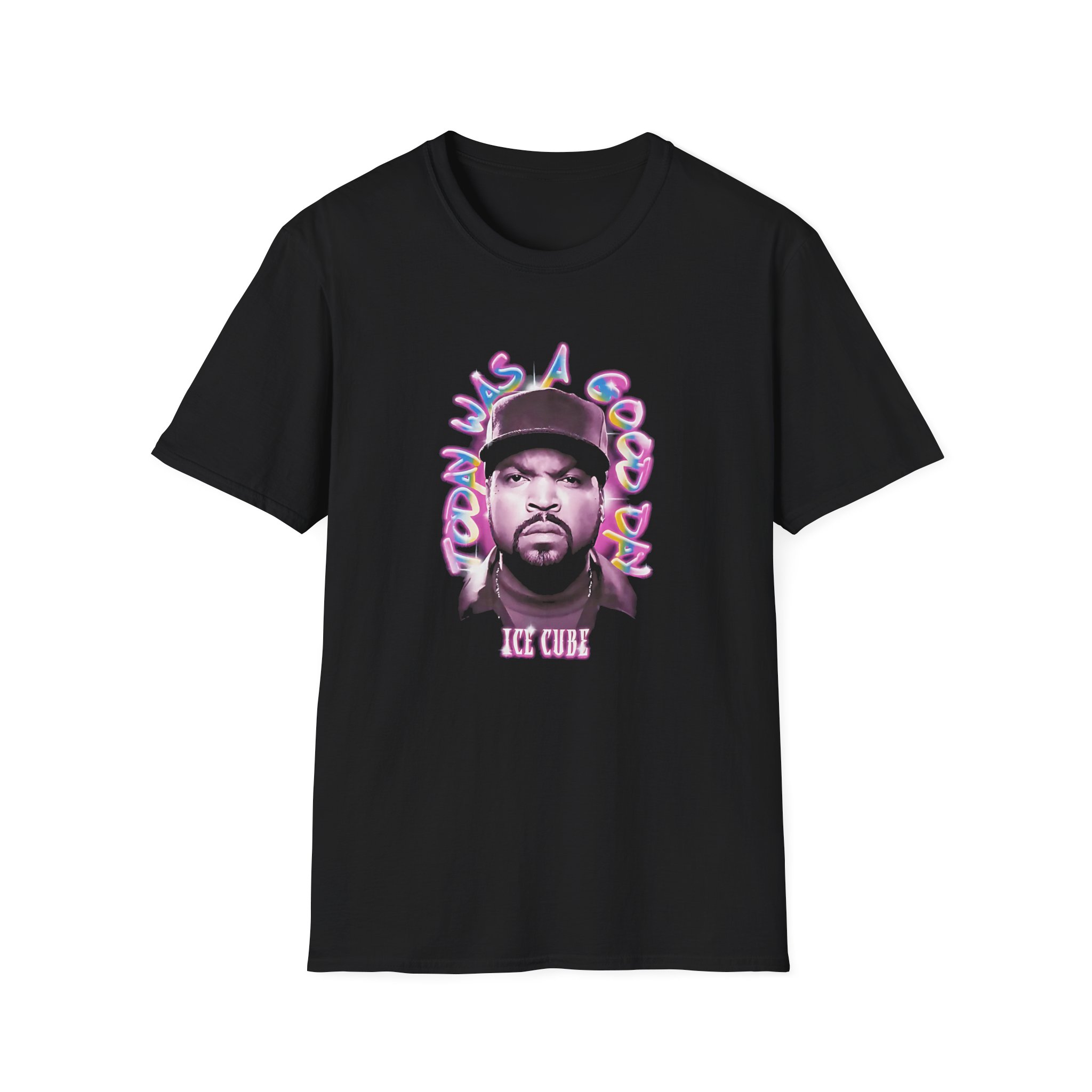 Ice Cube Airbrush Portrait Unisex Softstyle T-Shirt