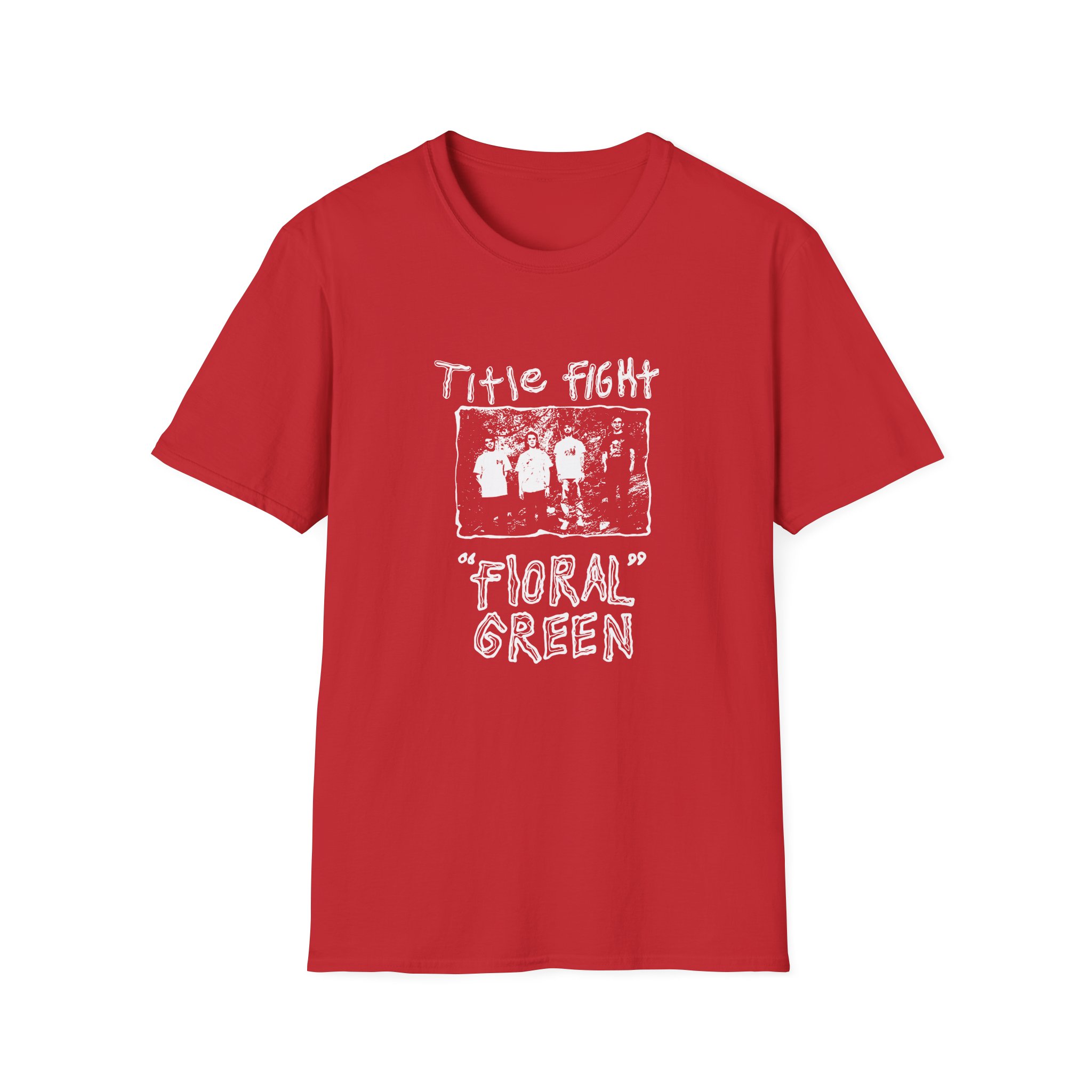 Cold Cuts Title Fight Floral Green Promo Unisex Softstyle T-Shirt - Image 25