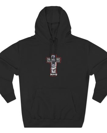 Knocked Loose Girl Knife Suffocate Three-Panel Fleece Hoodie