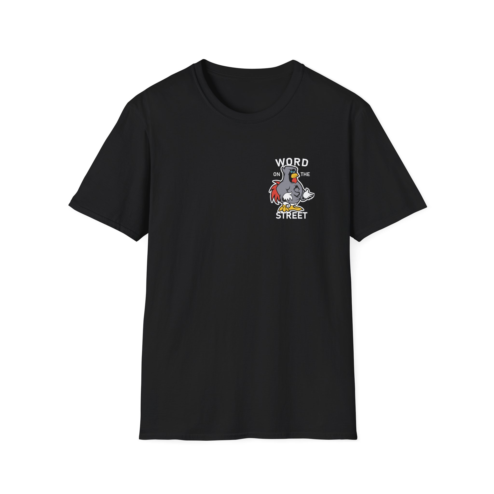 Shroud Chicken Word On The Street Unisex Softstyle T-Shirt - Image 3