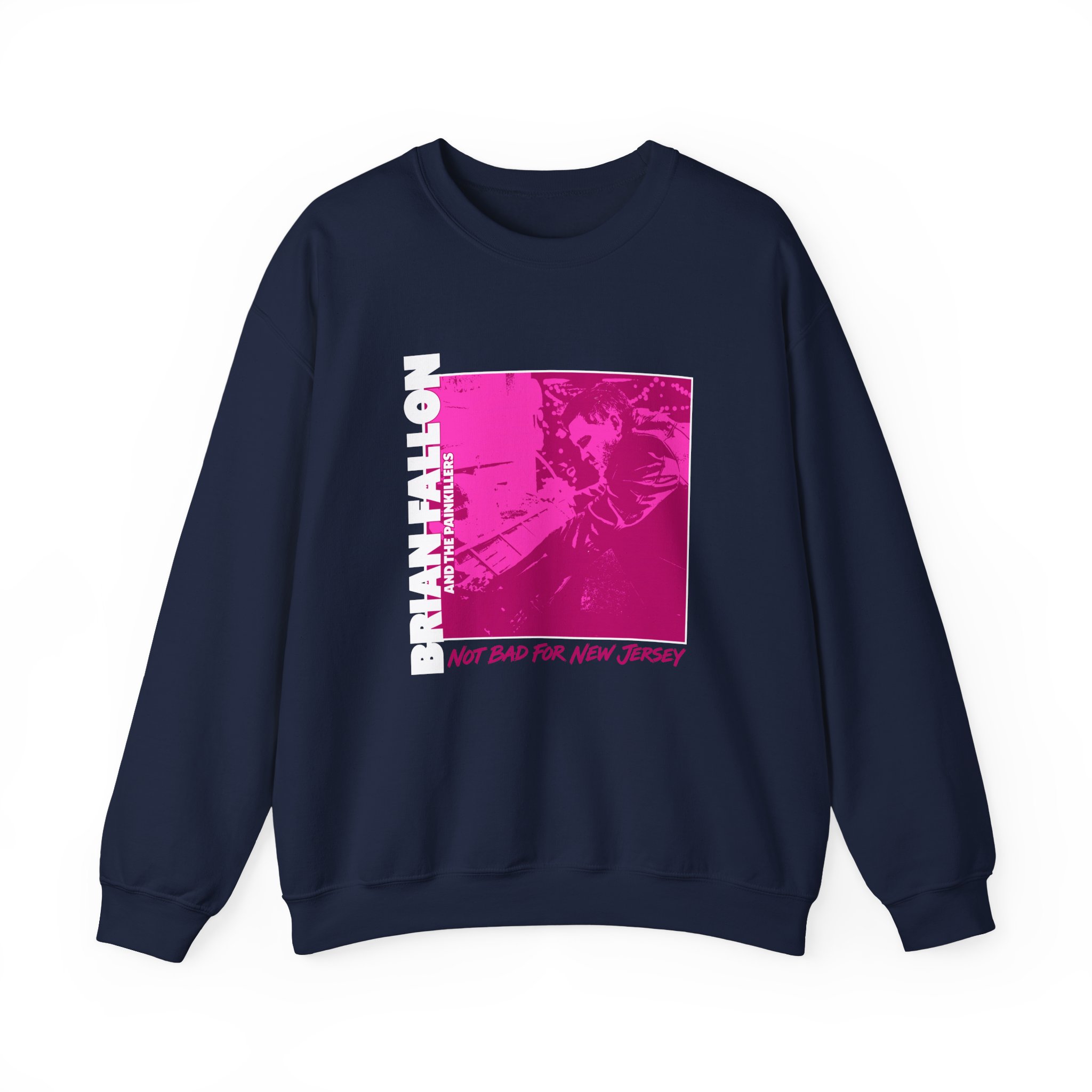 Brian Fallon Not Bad Pink Graphic Unisex Heavy Blend™ Crewneck Sweatshirt - Image 7