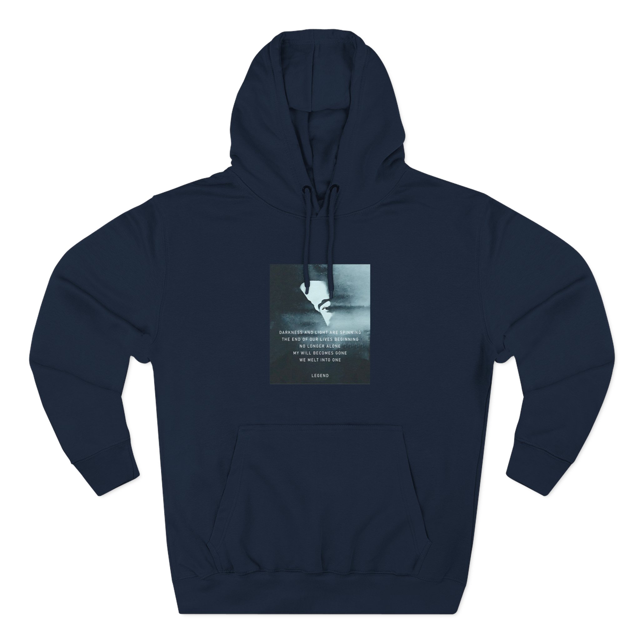 John Legend Darkness Lyrics Three-Panel Fleece Hoodie - Image 23