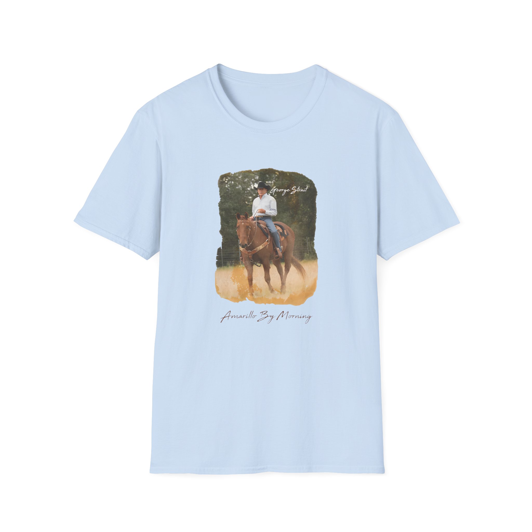 George Strait Amarillo by Morning Unisex Softstyle T-Shirt - Image 15