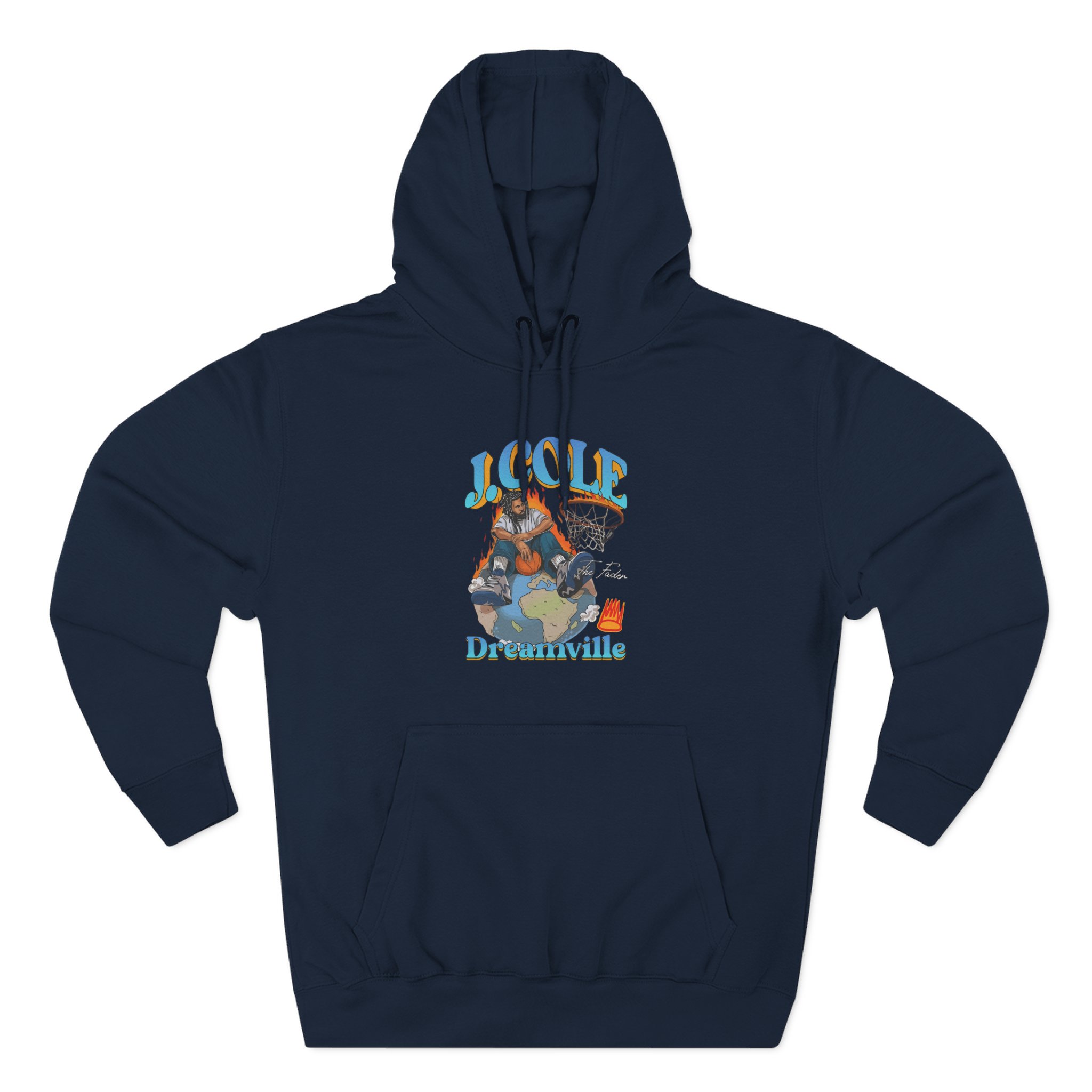 J Cole "Dreamville World" Three-Panel Fleece Hoodie - Image 17