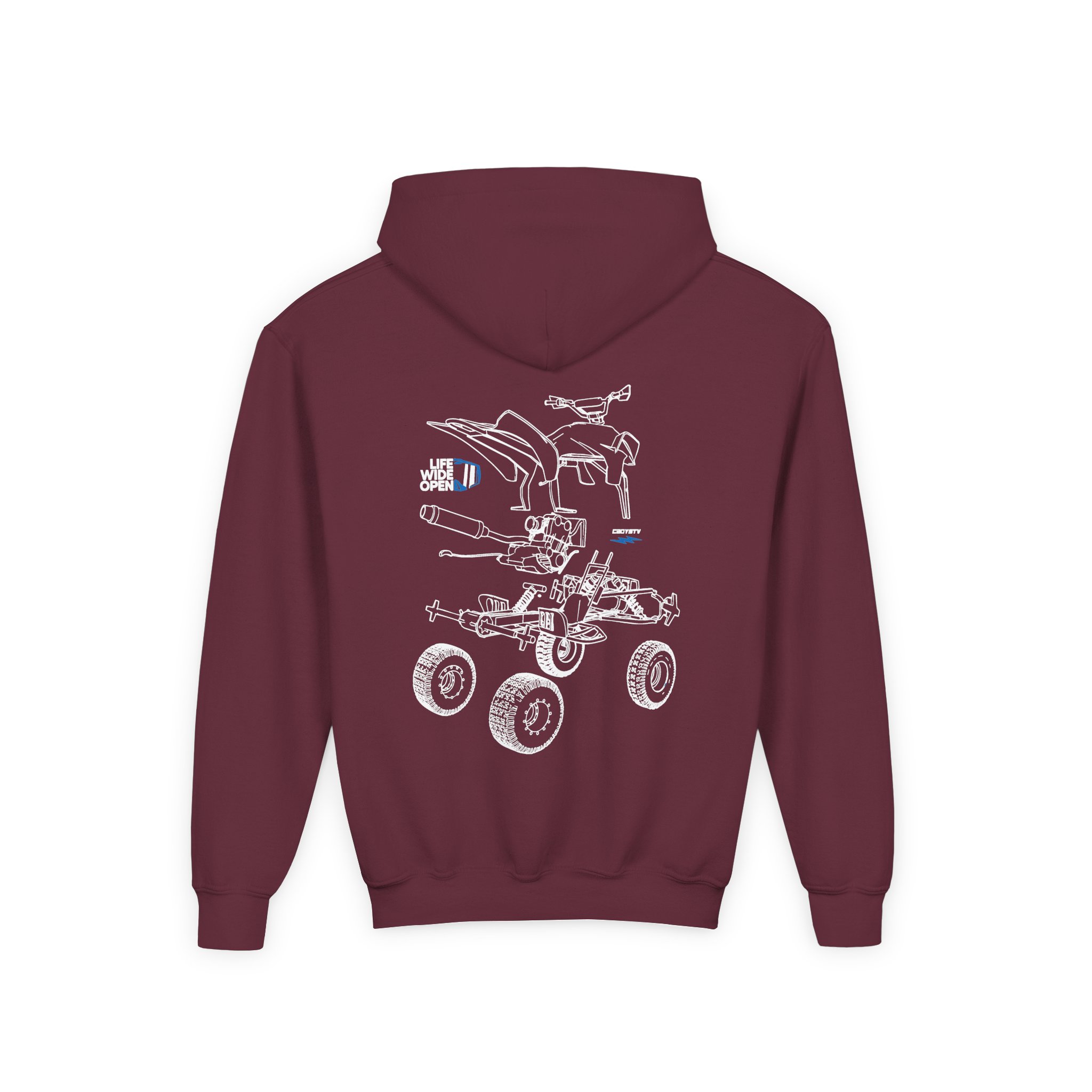 Cboystv Quad Blowup Youth Heavy Blend Hooded Sweatshirt - Image 6