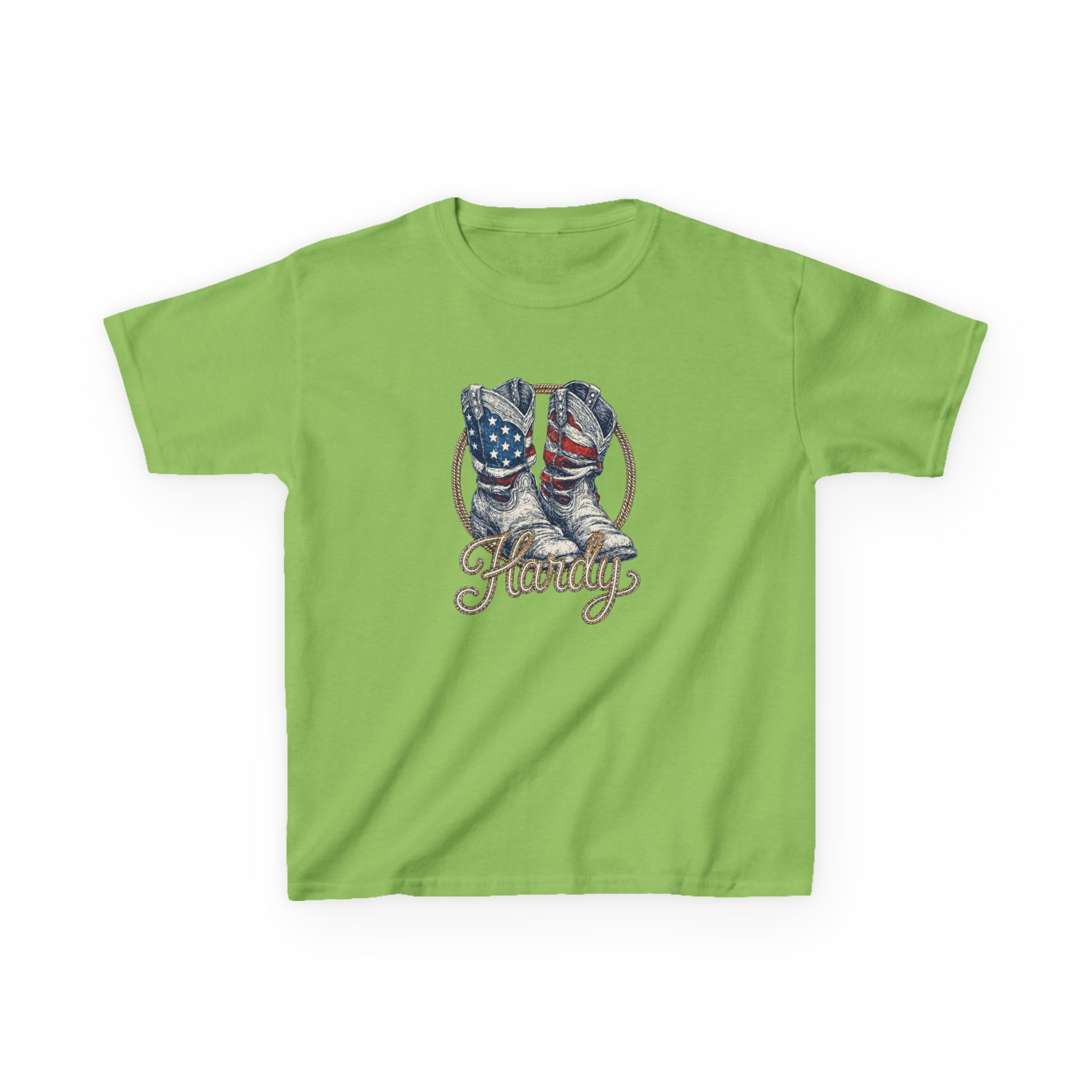 Hd Boots Americana Ringer Kids Heavy Cotton™ Tee - Image 9