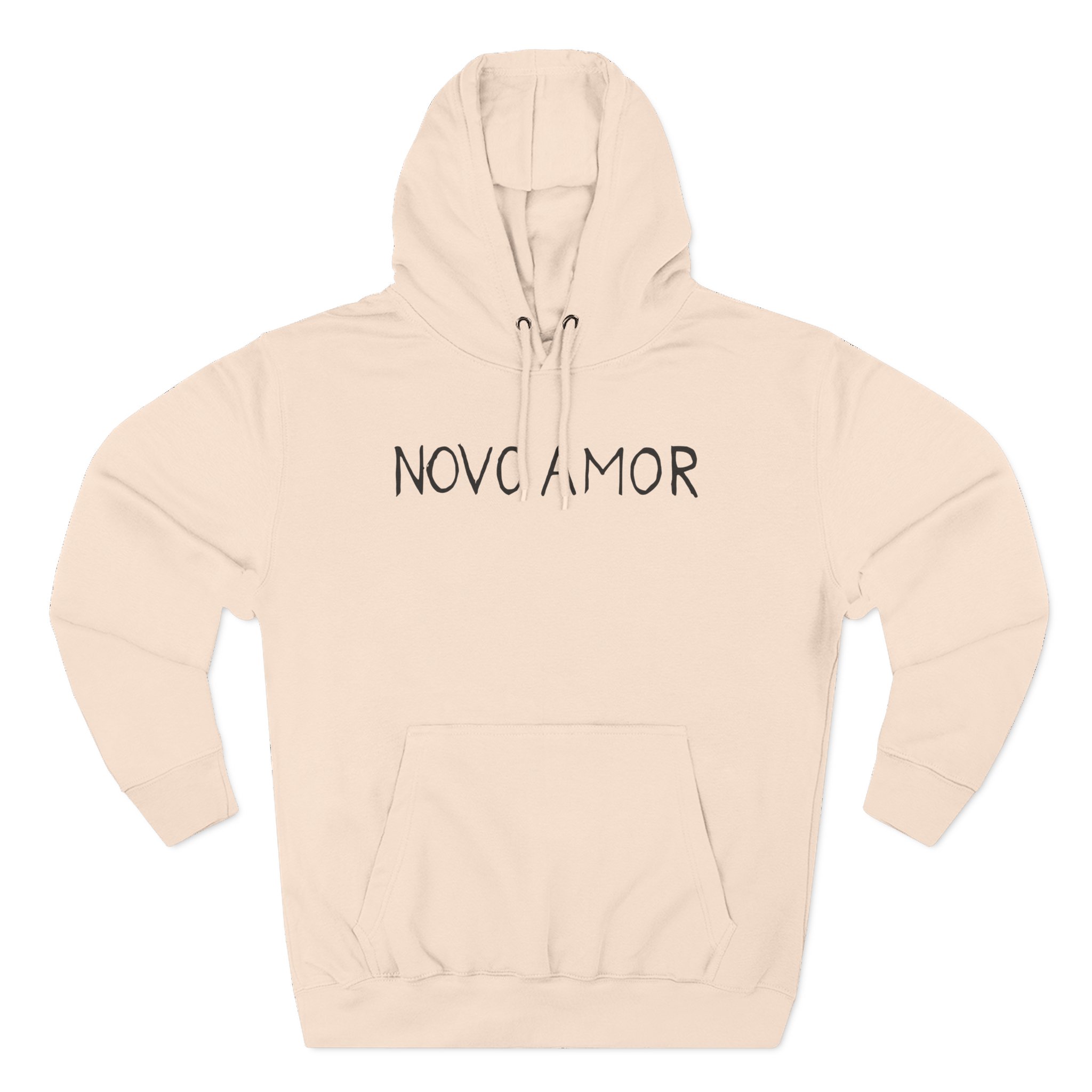 Novo Amor Text Three-Panel Fleece Hoodie - Image 5