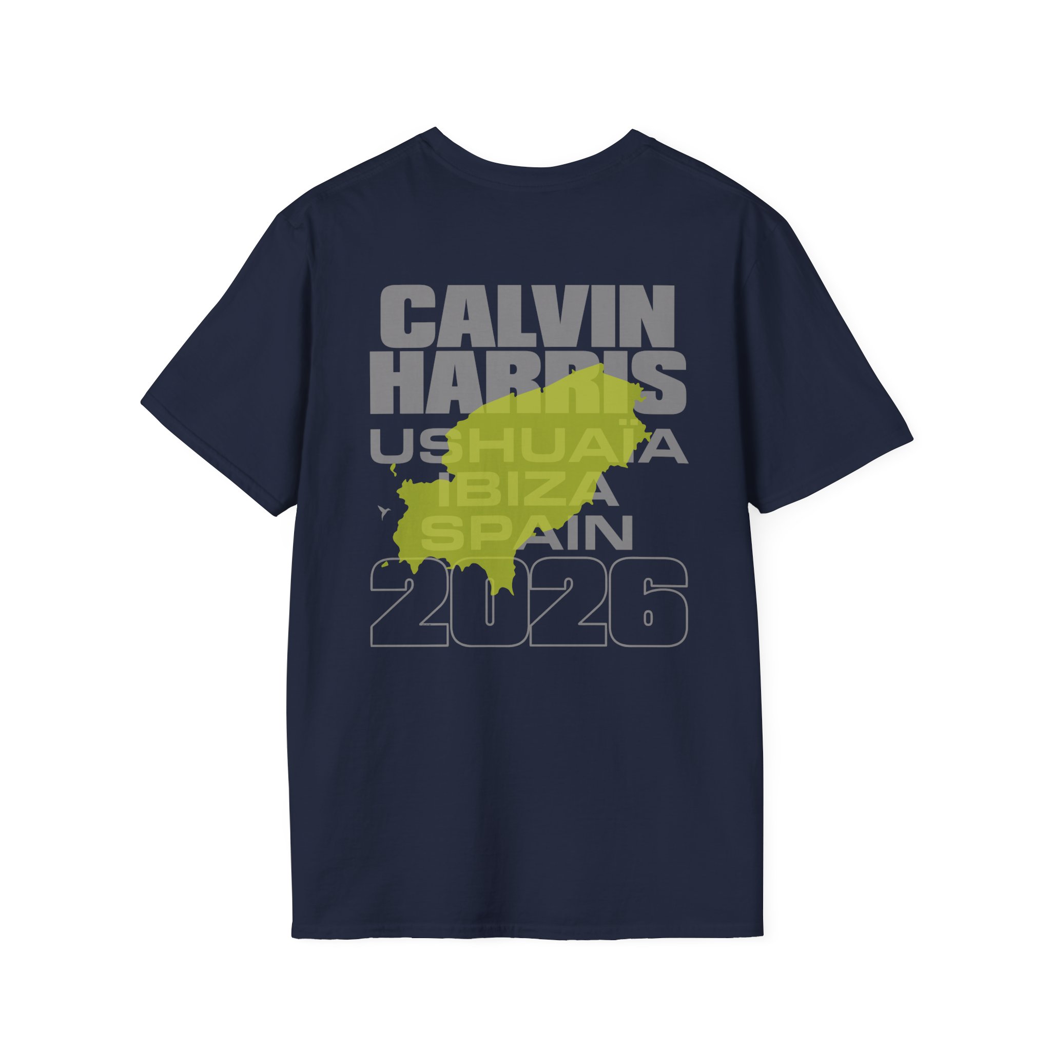Calvin Harris Ibiza Text Unisex Softstyle T-Shirt - Image 12