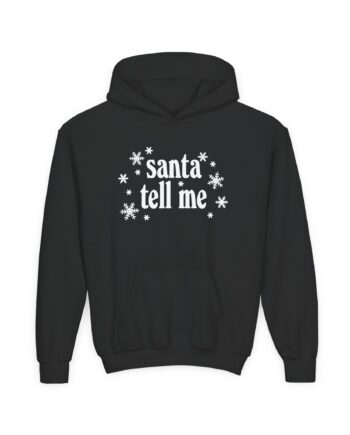 AG Santa Tell Me Youth Heavy Blend Hooded Sweatshirt