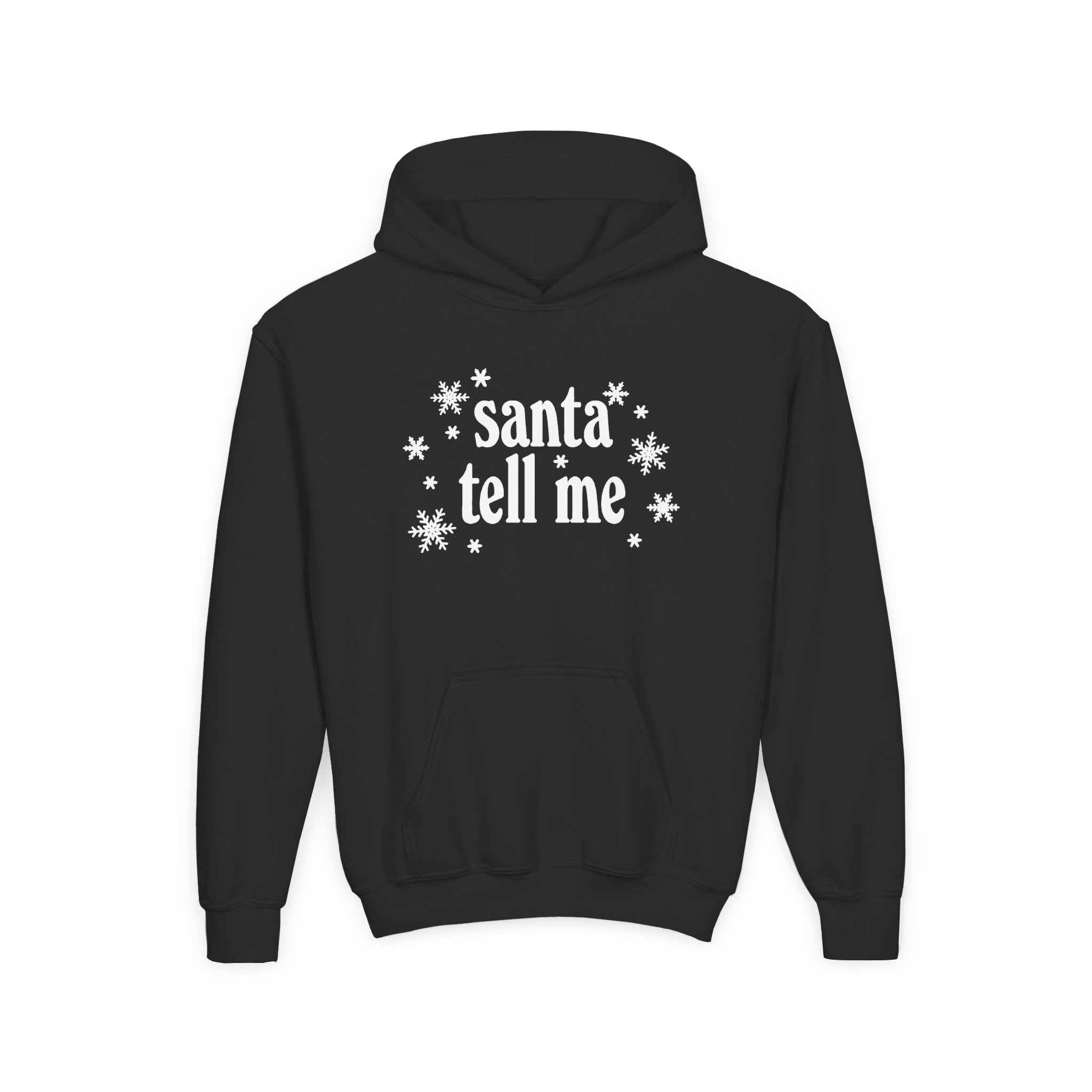 AG Santa Tell Me Youth Heavy Blend Hooded Sweatshirt