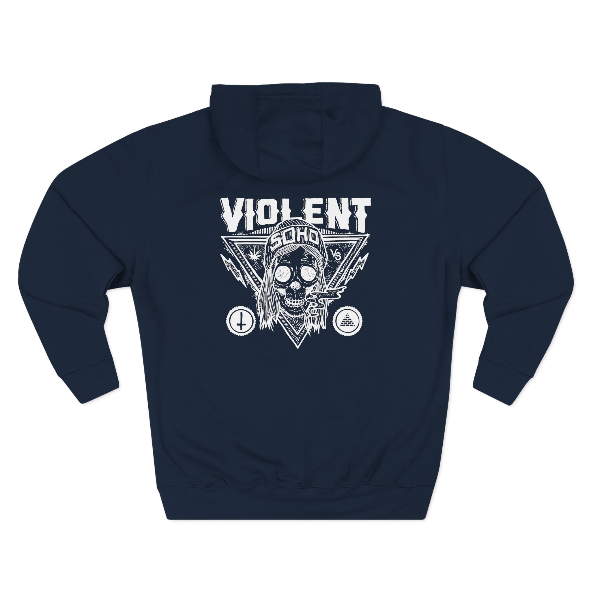 Violent Soho Blazin Skull Three-Panel Fleece Hoodie - Image 12