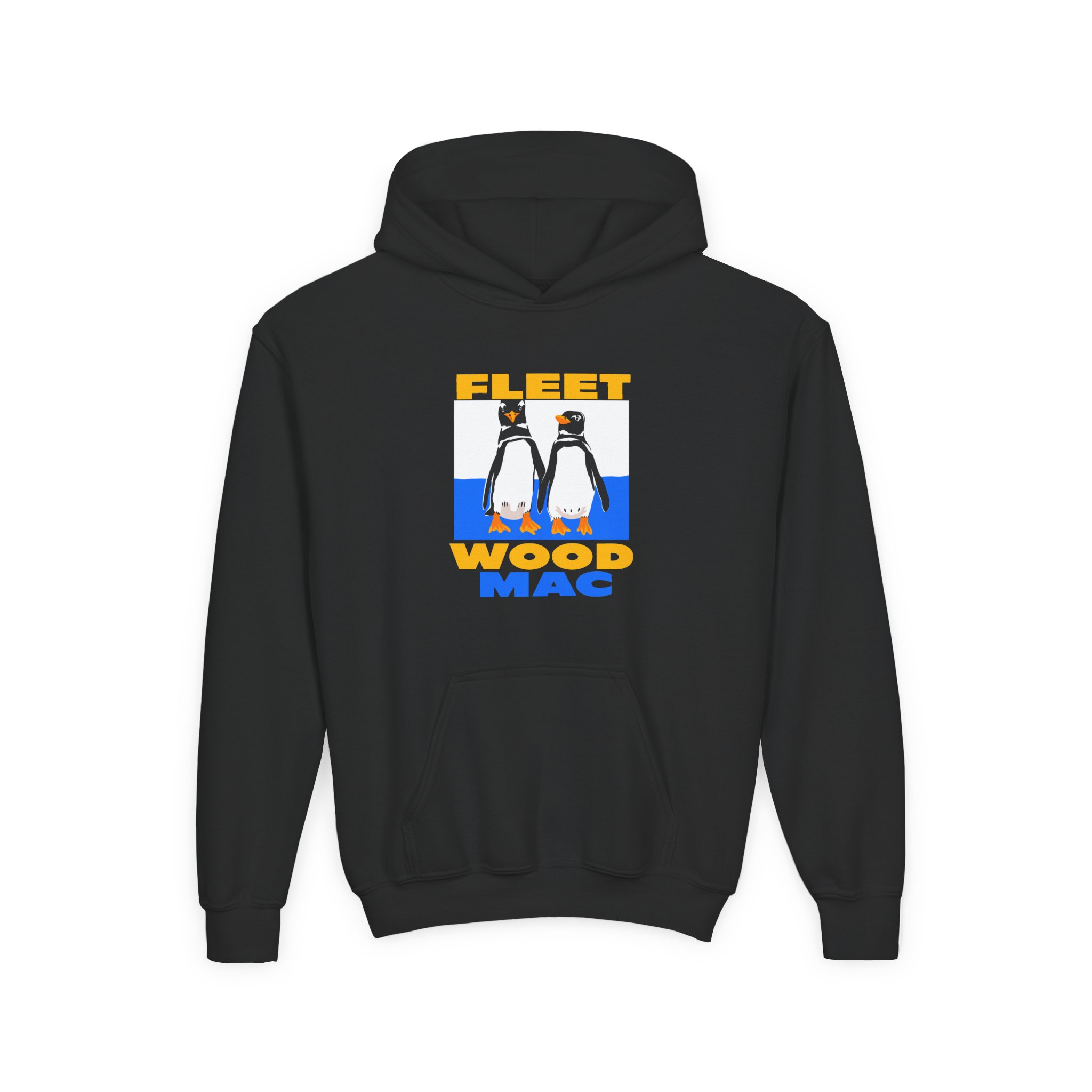 Fleetwood Mac Duo Penguin Youth Heavy Blend Hooded Sweatshirt - Image 3