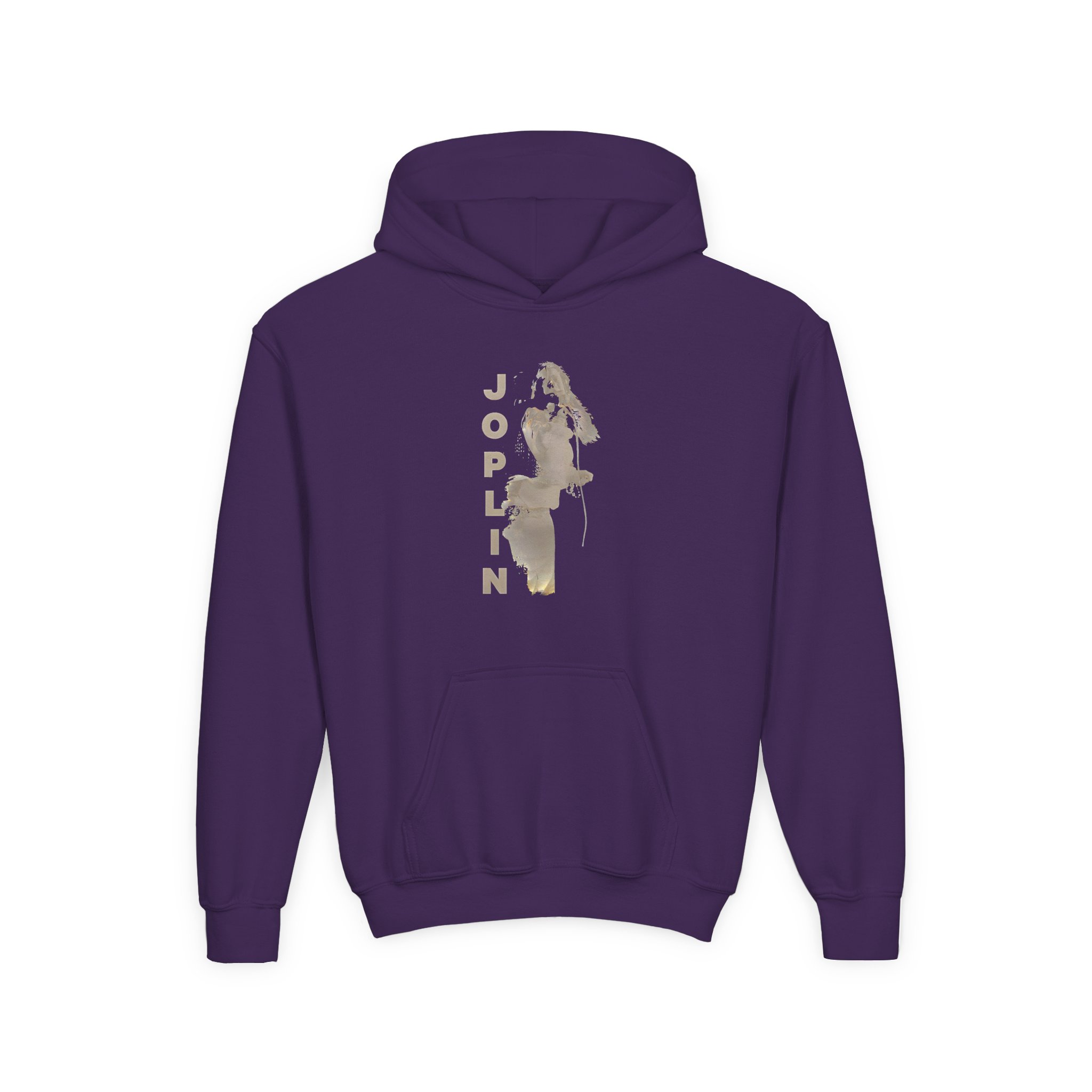 Janis Joplin Down on Me Youth Heavy Blend Hooded Sweatshirt - Image 5