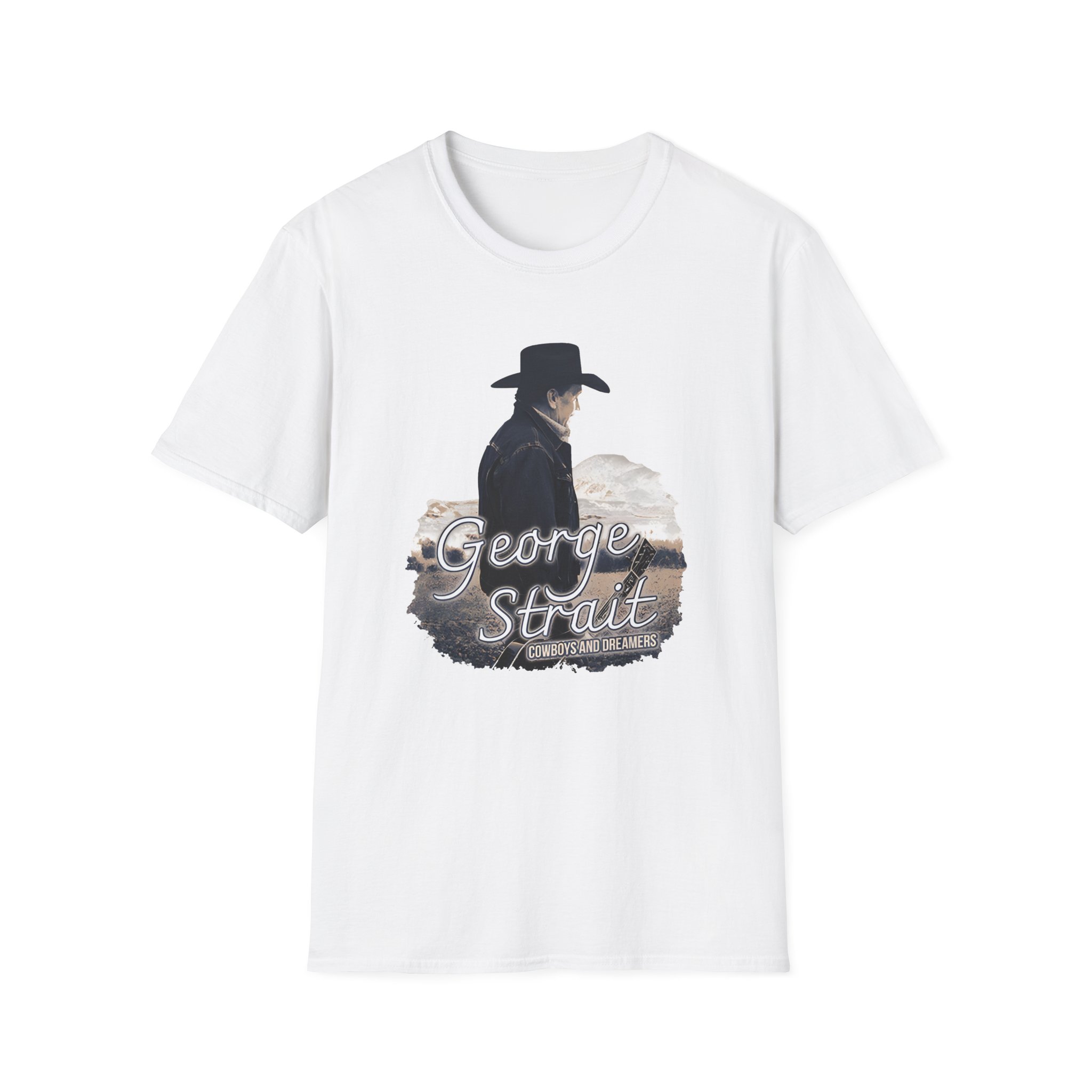 George Strait Cowboys and Dreamers Unisex Softstyle T-Shirt - Image 3