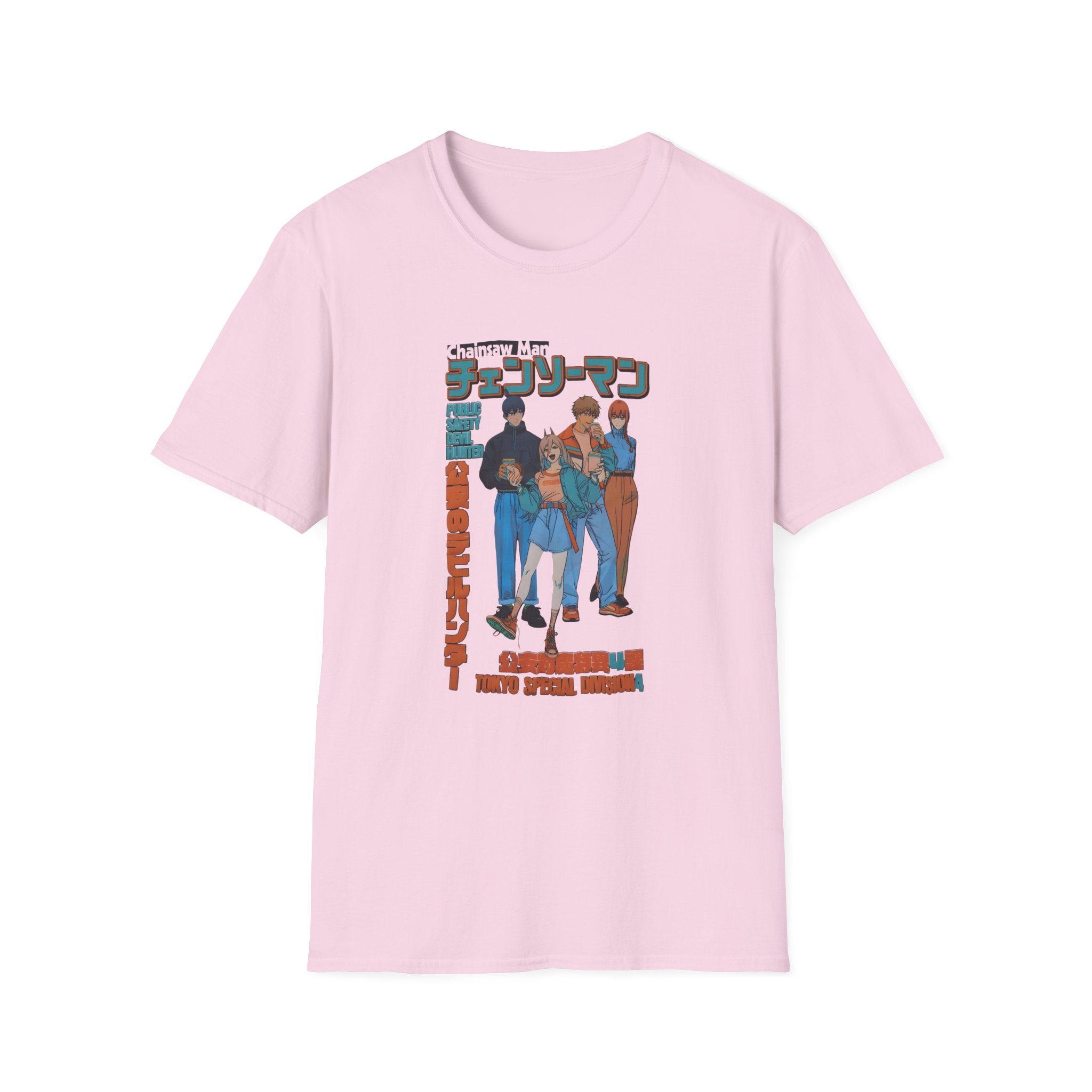 Chainsaw Man Group Unisex Softstyle T-Shirt - Image 11