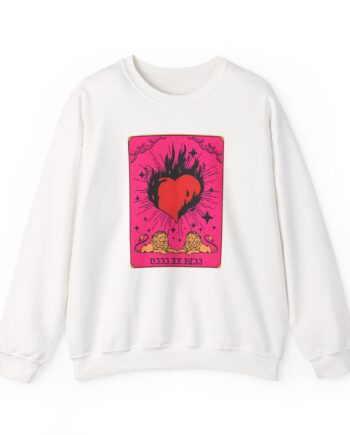 D L Burning Heart Unisex Heavy Blend™ Crewneck Sweatshirt