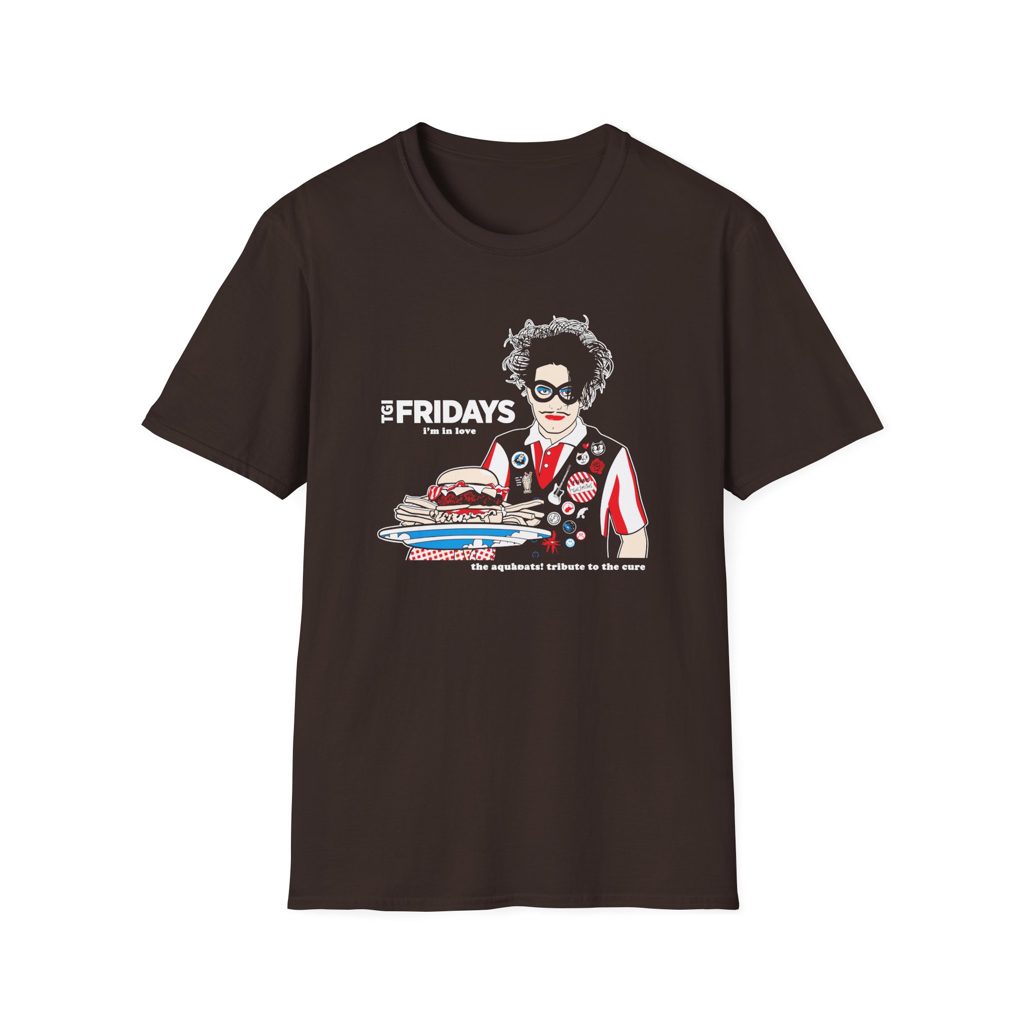 The Aquabats! TGI Fridays I’m In Love Tribute To The Cure Unisex Softstyle T-Shirt - Image 3
