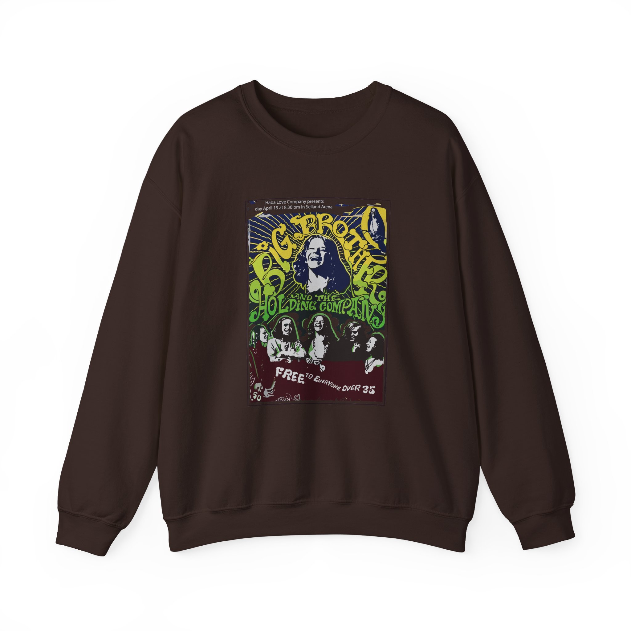 Janis Joplin Free to Everyone Unisex Heavy Blend™ Crewneck Sweatshirt - Image 3