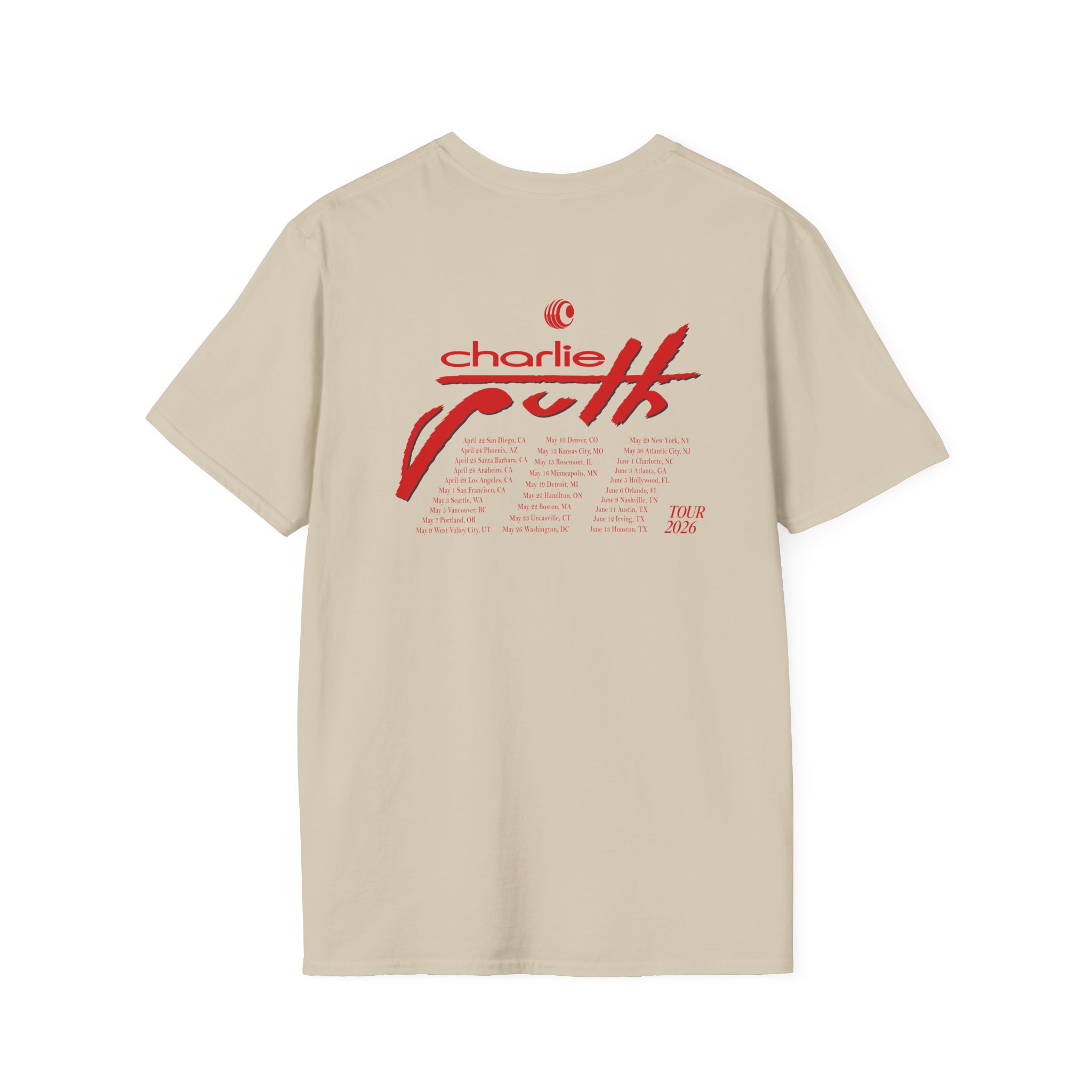 Charlie Puth Charlie Puth 2026 Tour Unisex Softstyle T-Shirt - Image 6