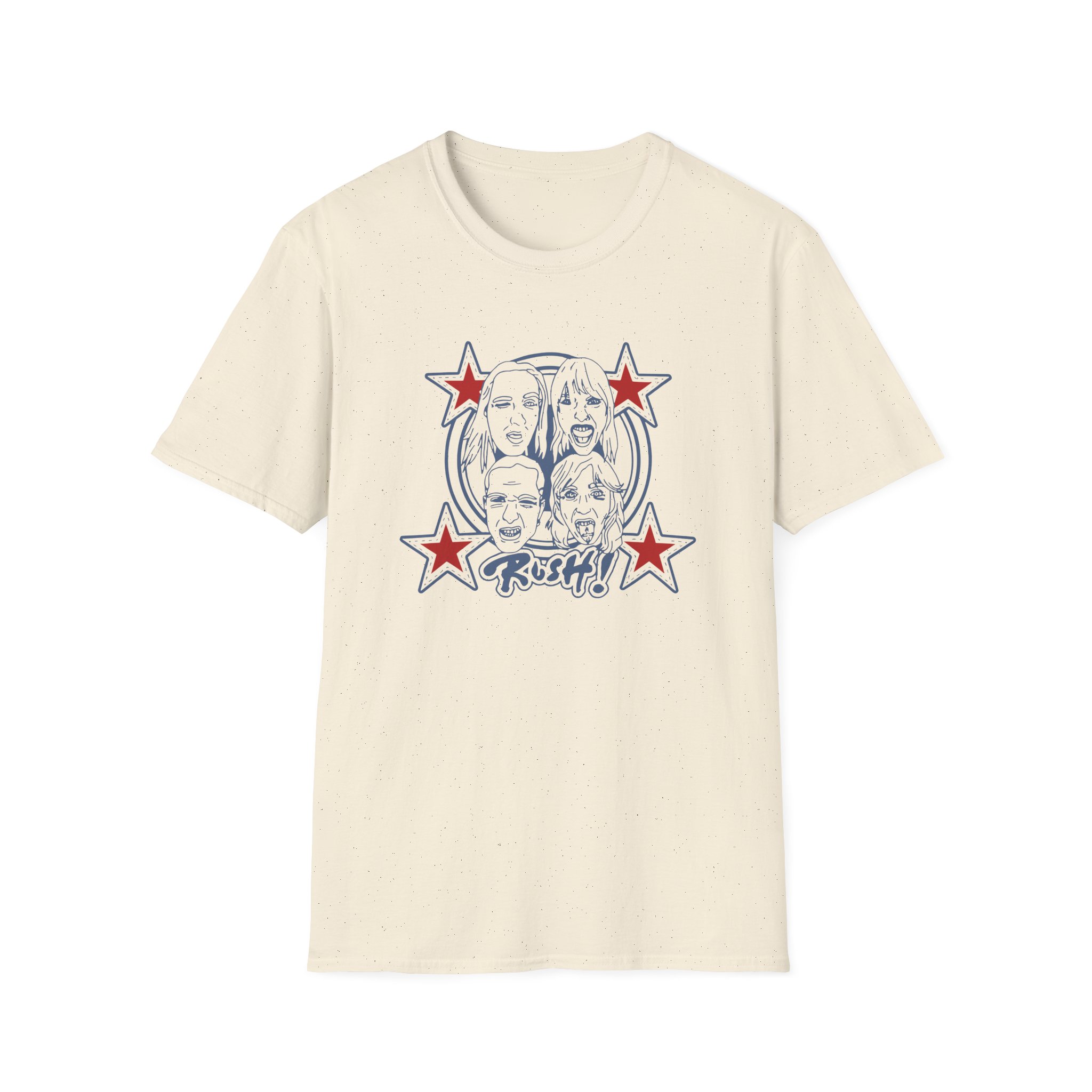 Maneskin RUSH! Faces & Red Starz Unisex Softstyle T-Shirt - Image 5