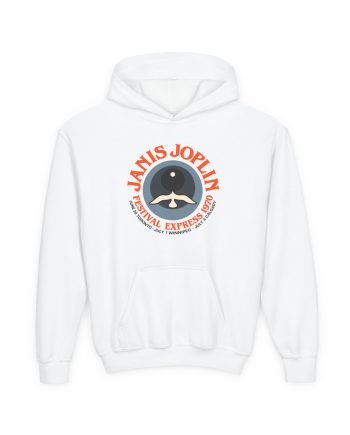 Janis Joplin Festival Express 1970 Youth Heavy Blend Hooded Sweatshirt