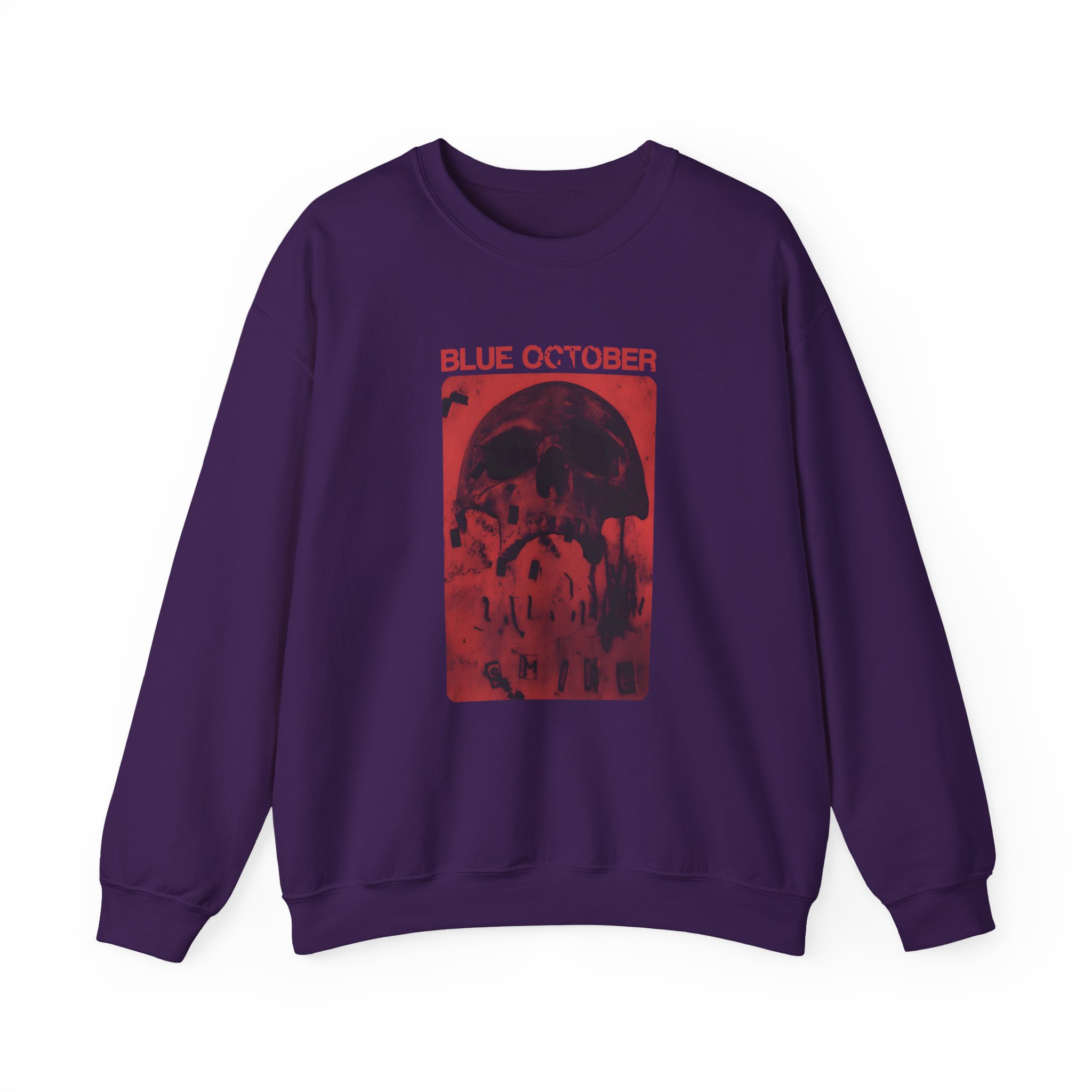 Blue October Skull Smile Unisex Heavy Blend™ Crewneck Sweatshirt - Image 7