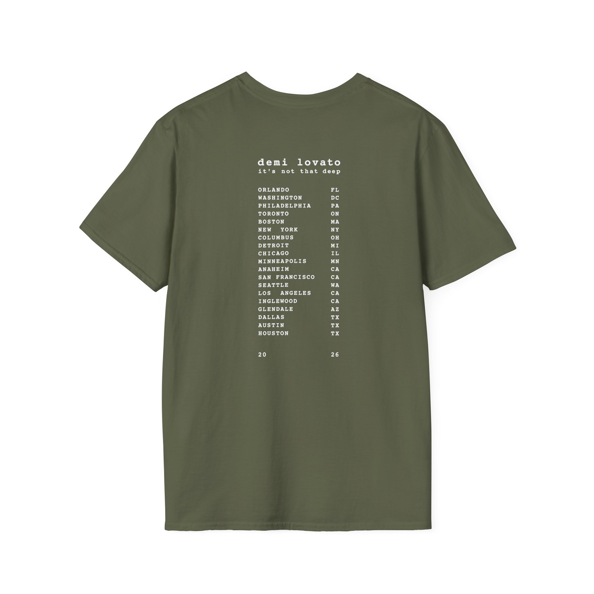 D L It’s Not That Deep Tour Unisex Softstyle T-Shirt - Image 8
