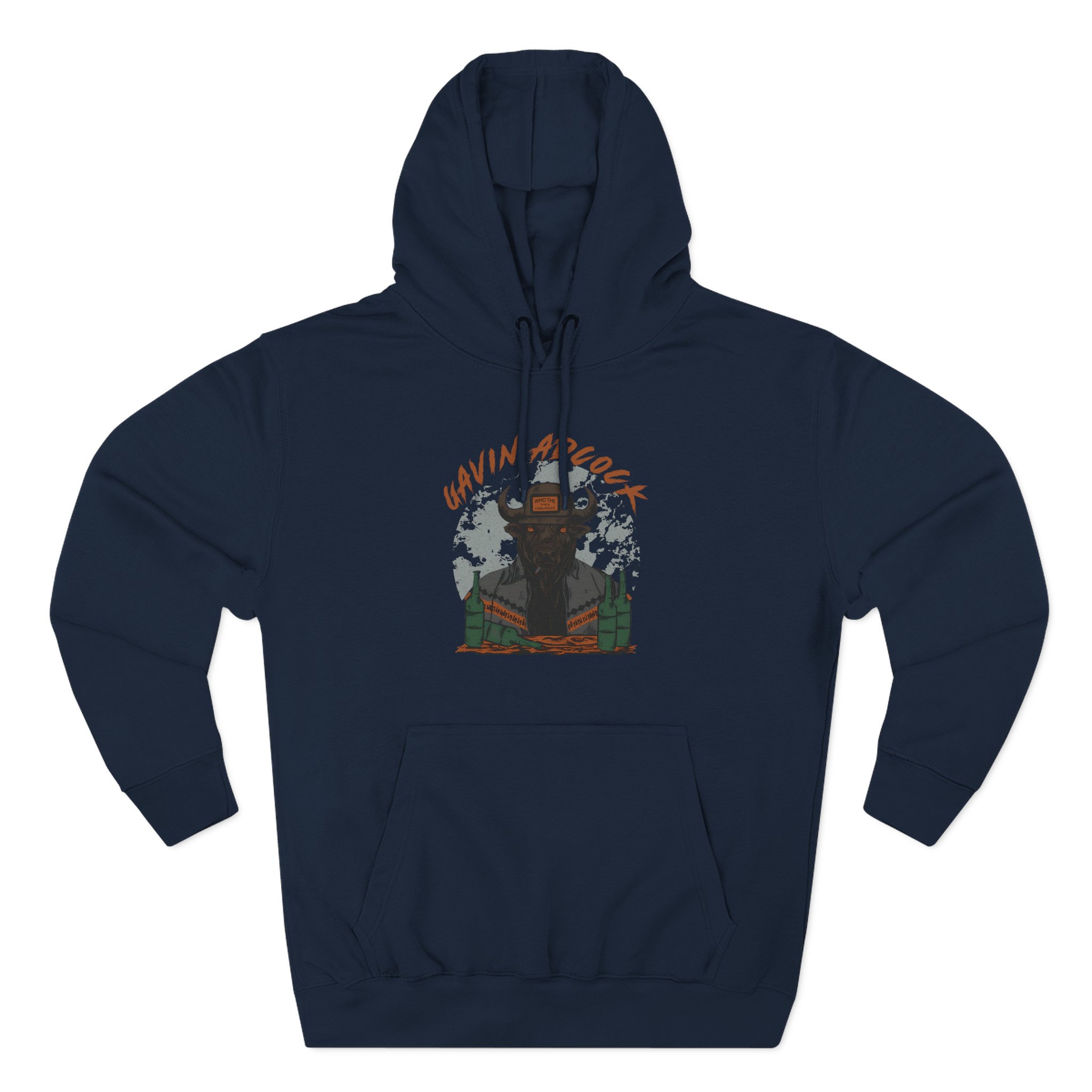 Gavin Adcock Graphite Bull Three-Panel Fleece Hoodie - Image 3