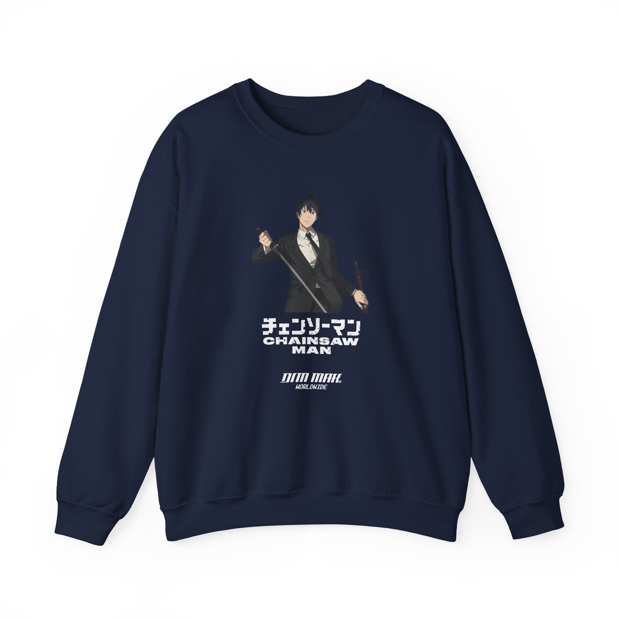 Chainsaw Man X Dim Mak Aki Unisex Heavy Blend™ Crewneck Sweatshirt - Image 13