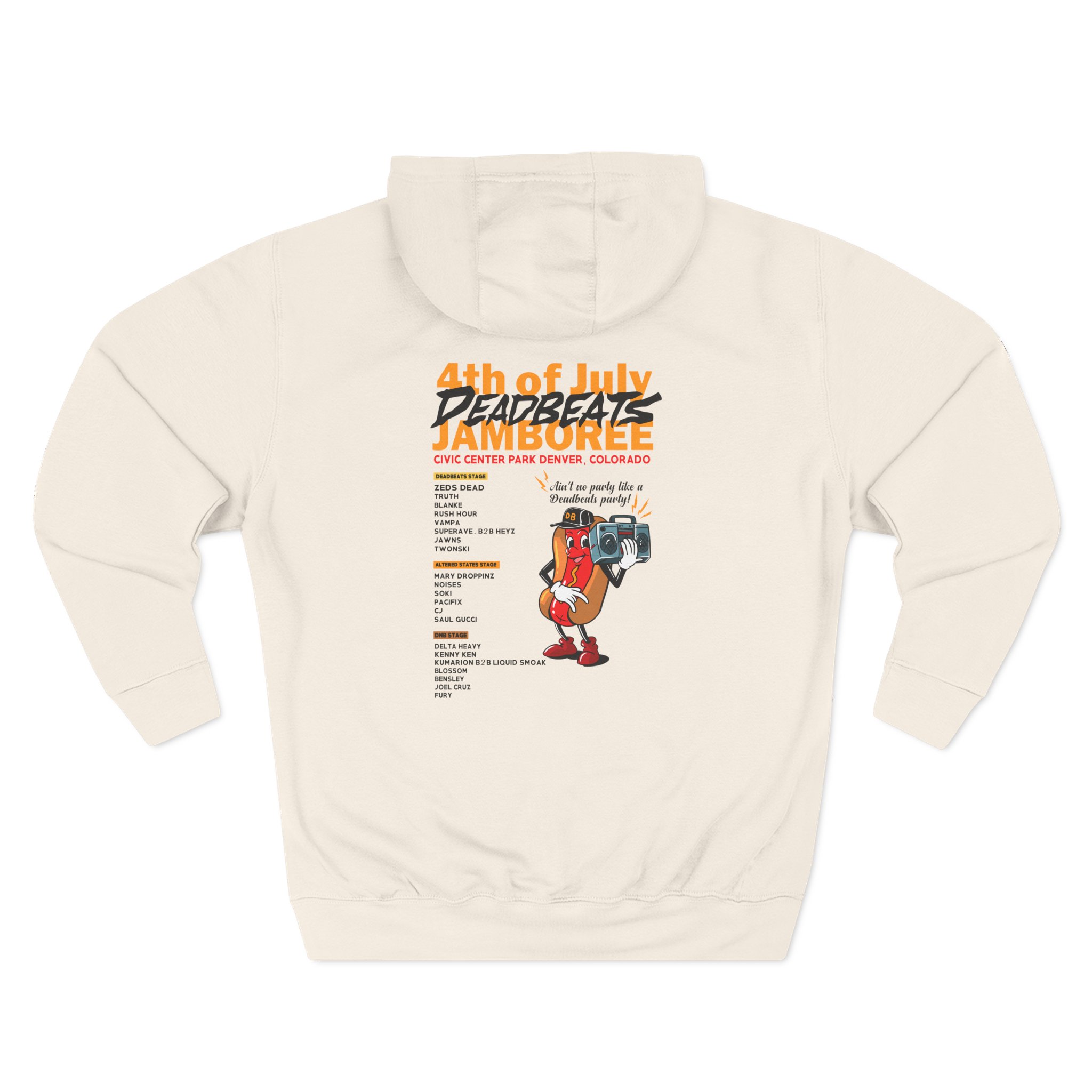 Deadbeats Jamboree Hot Dog Three-Panel Fleece Hoodie - Image 6