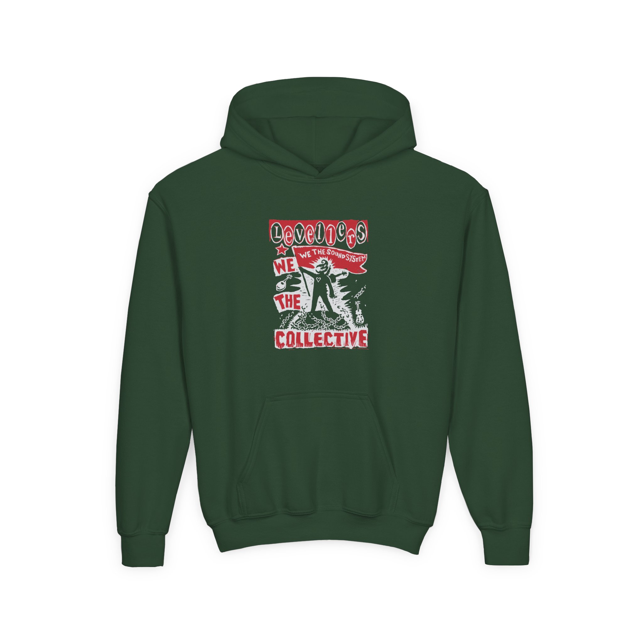 Levellers 2025 March We the Collective Tour Youth Heavy Blend Hooded Sweatshirt - Image 3