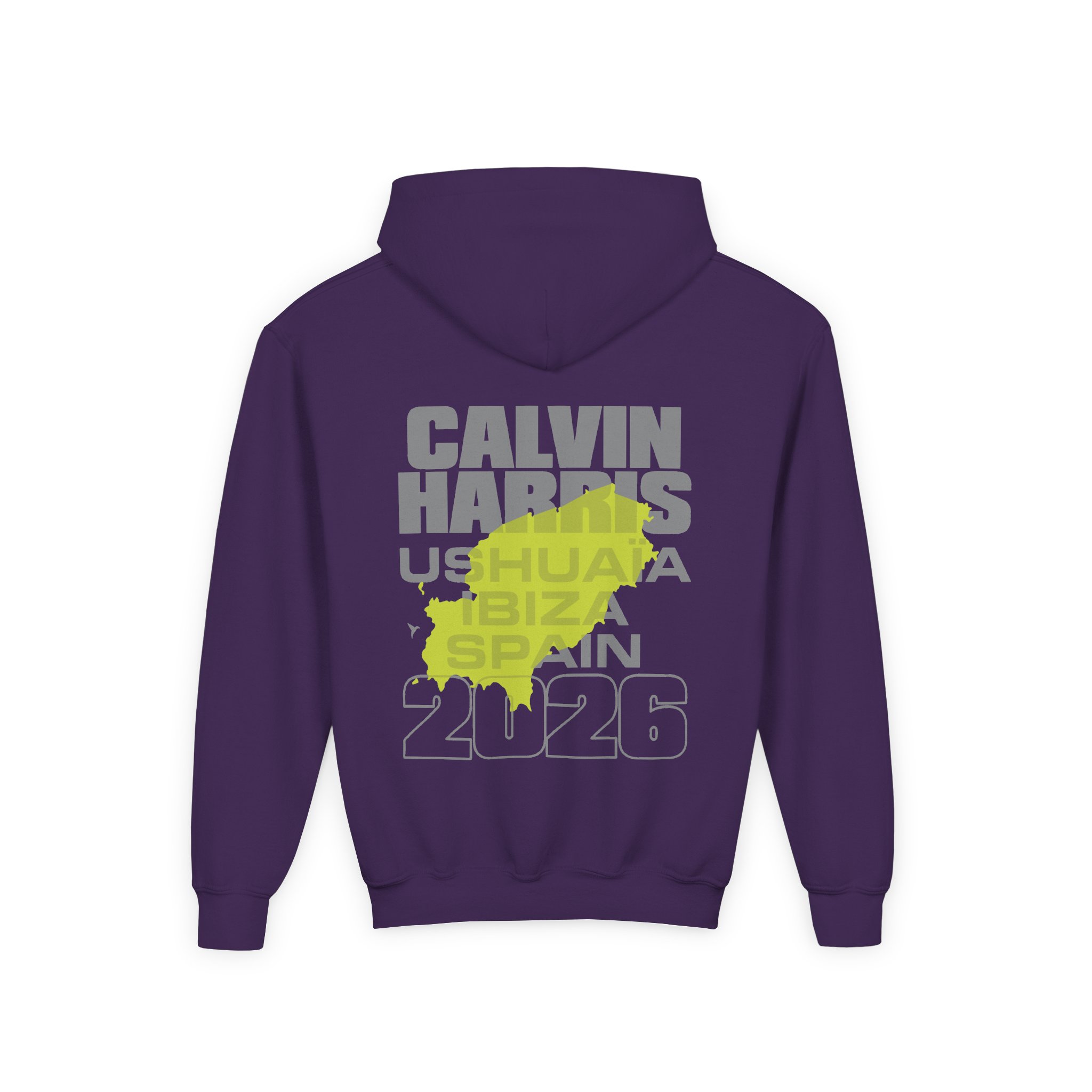 Youth Calvin Harris Ibiza Text Heavy Blend Hooded Sweatshirt - Image 10
