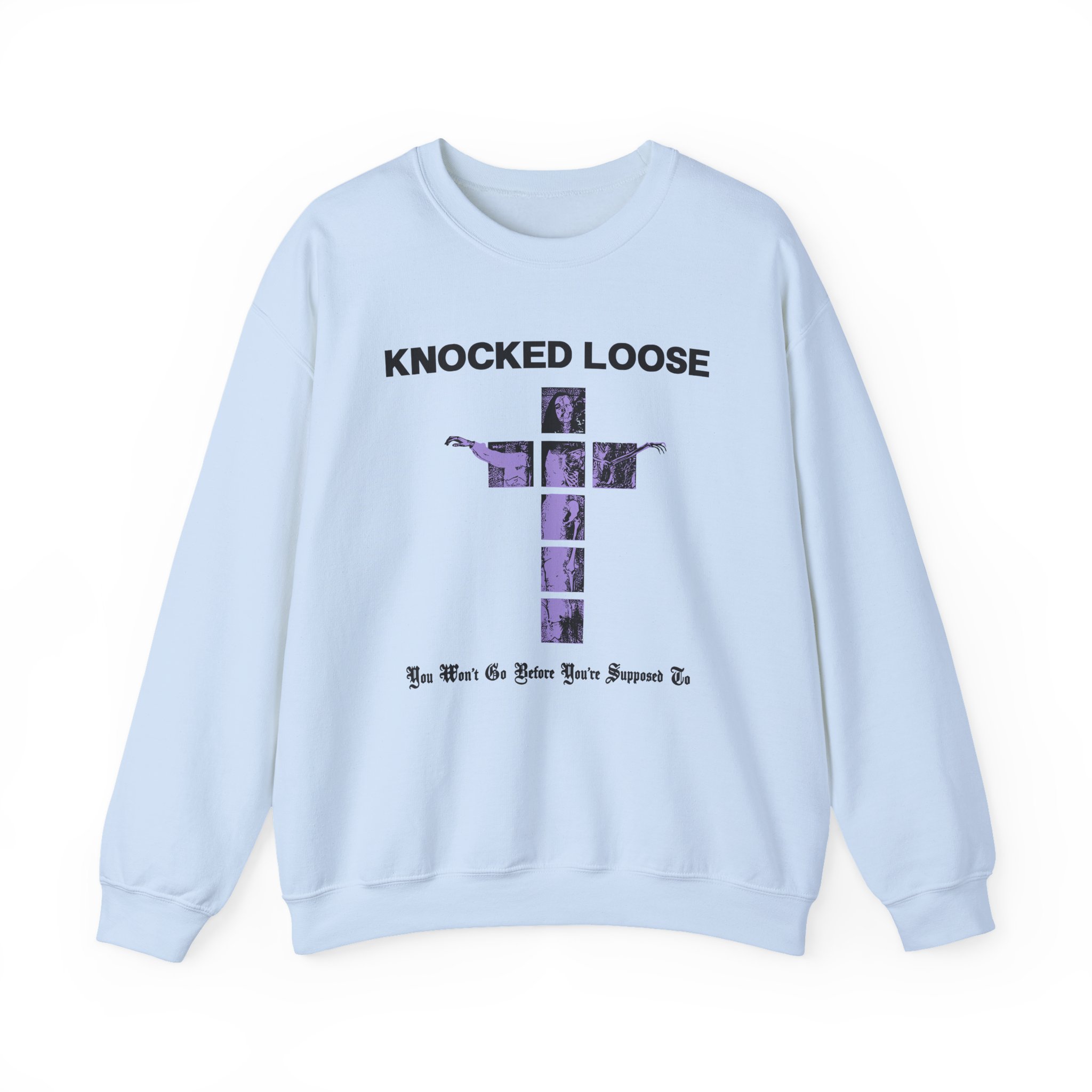 Knocked Loose Purple Cross Unisex Heavy Blend™ Crewneck Sweatshirt - Image 9