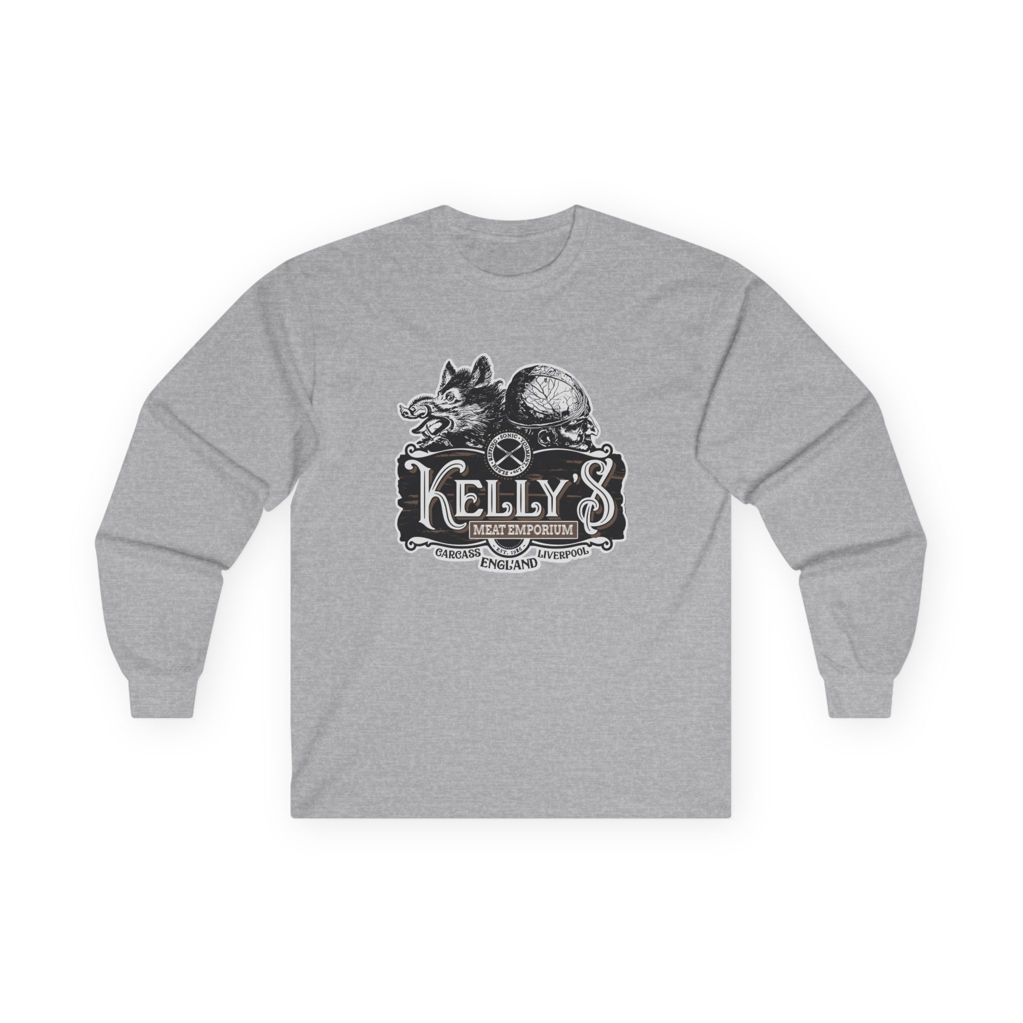 Carcass Kelly's Meat Emporium Unisex Ultra Cotton Long Sleeve Tee - Image 7