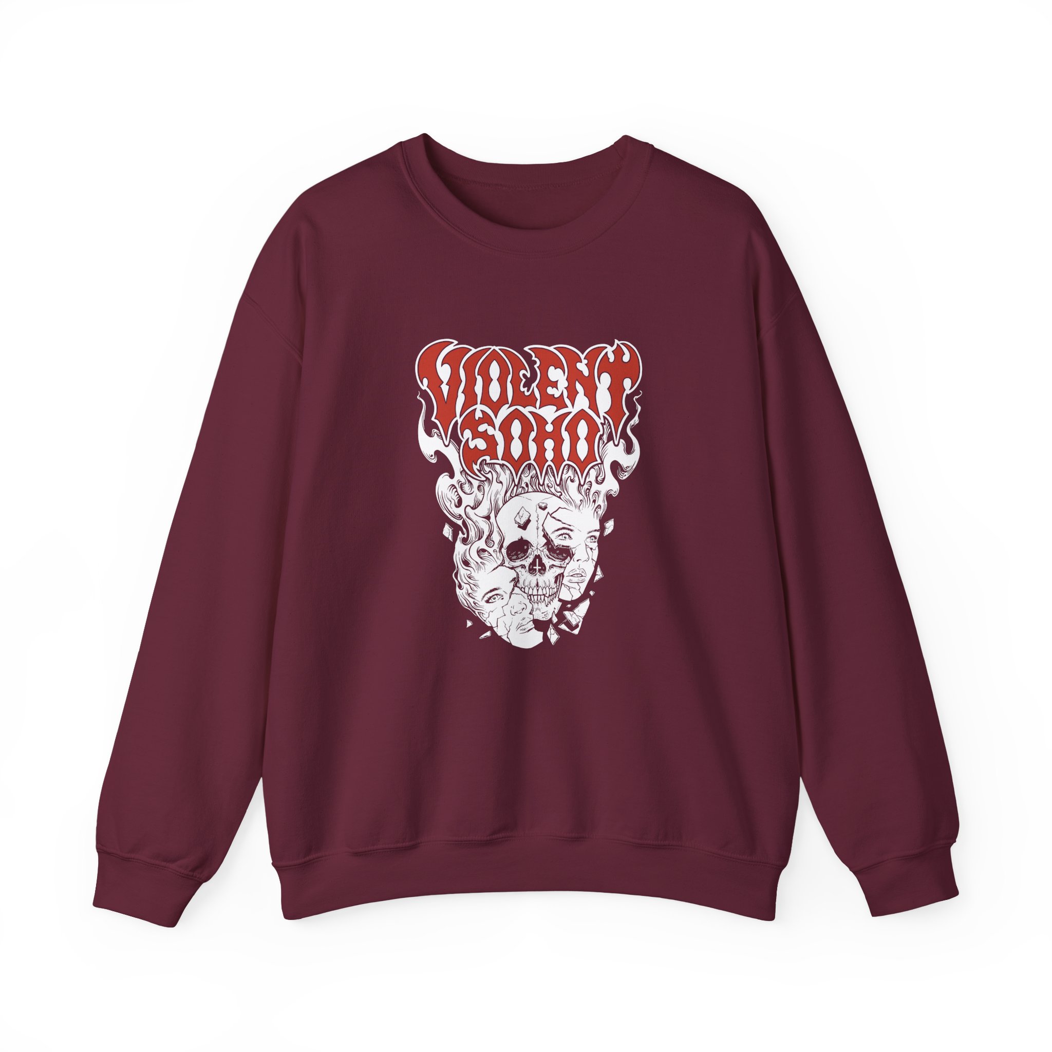 Violent Soho Murdoch Skull Unisex Heavy Blend™ Crewneck Sweatshirt - Image 3