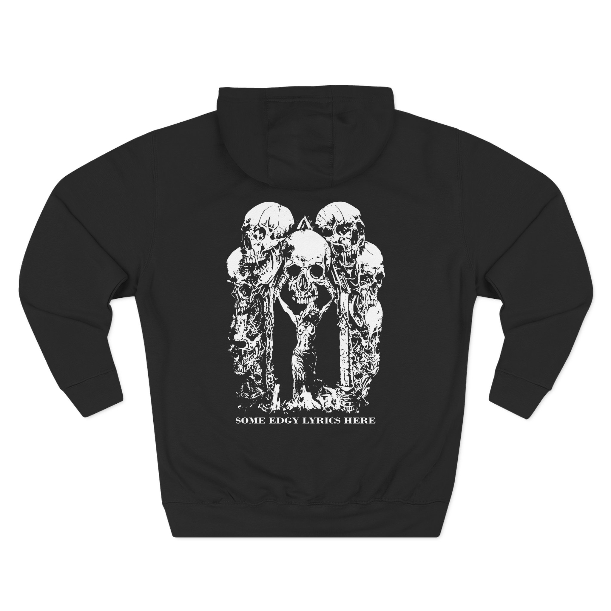 Paleface Swiss Edgy Halloween Three-Panel Fleece Hoodie - Image 2