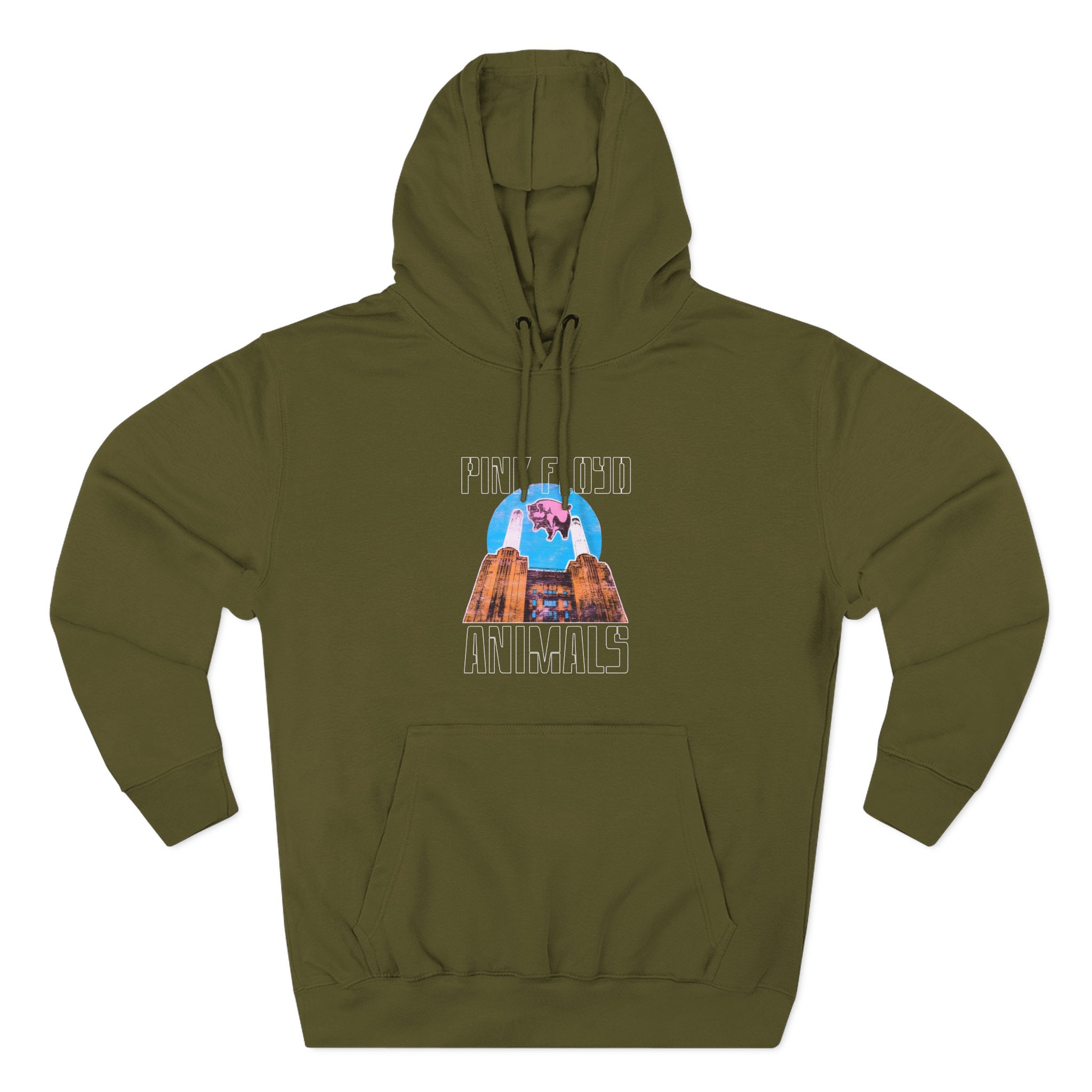 Pink Floyd Animals Pink Three-Panel Fleece Hoodie - Image 5