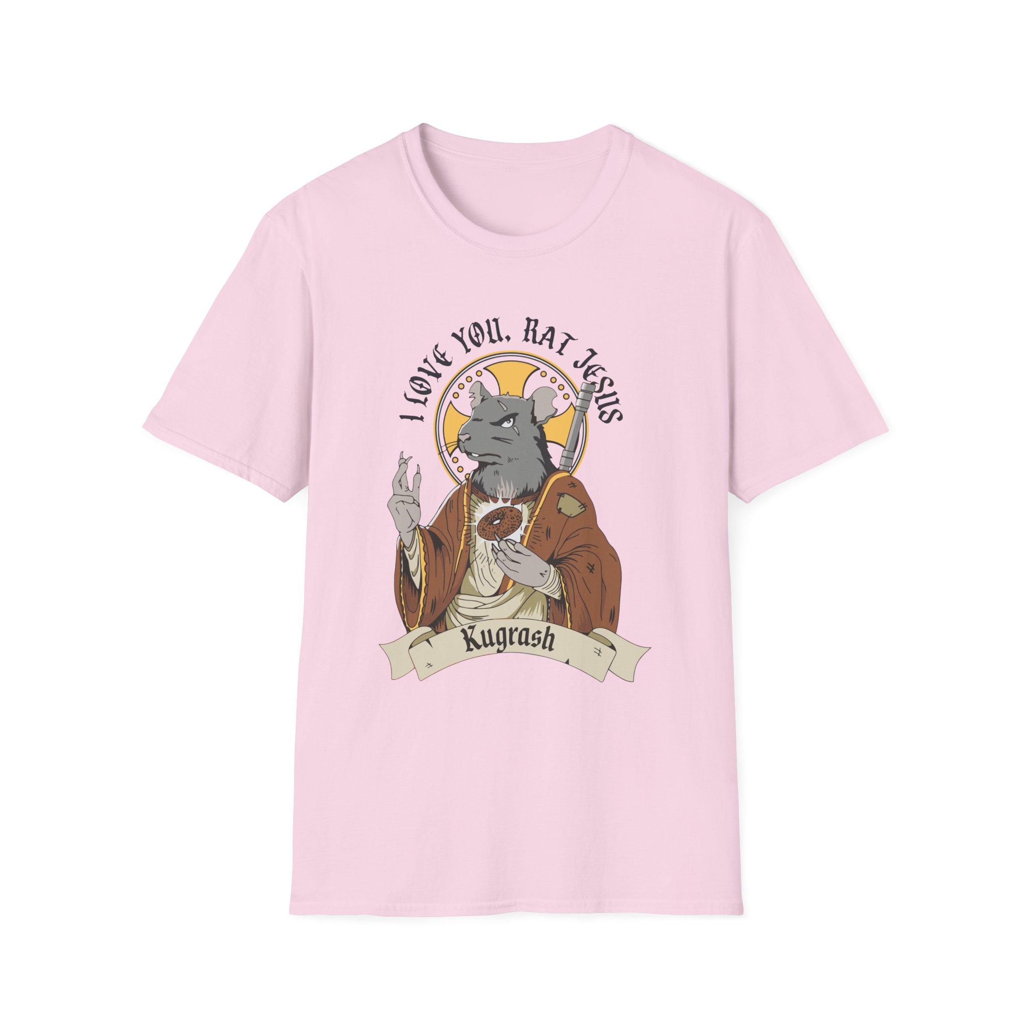 Dropout Rat Jesus Unisex Softstyle T-shirt - Image 21