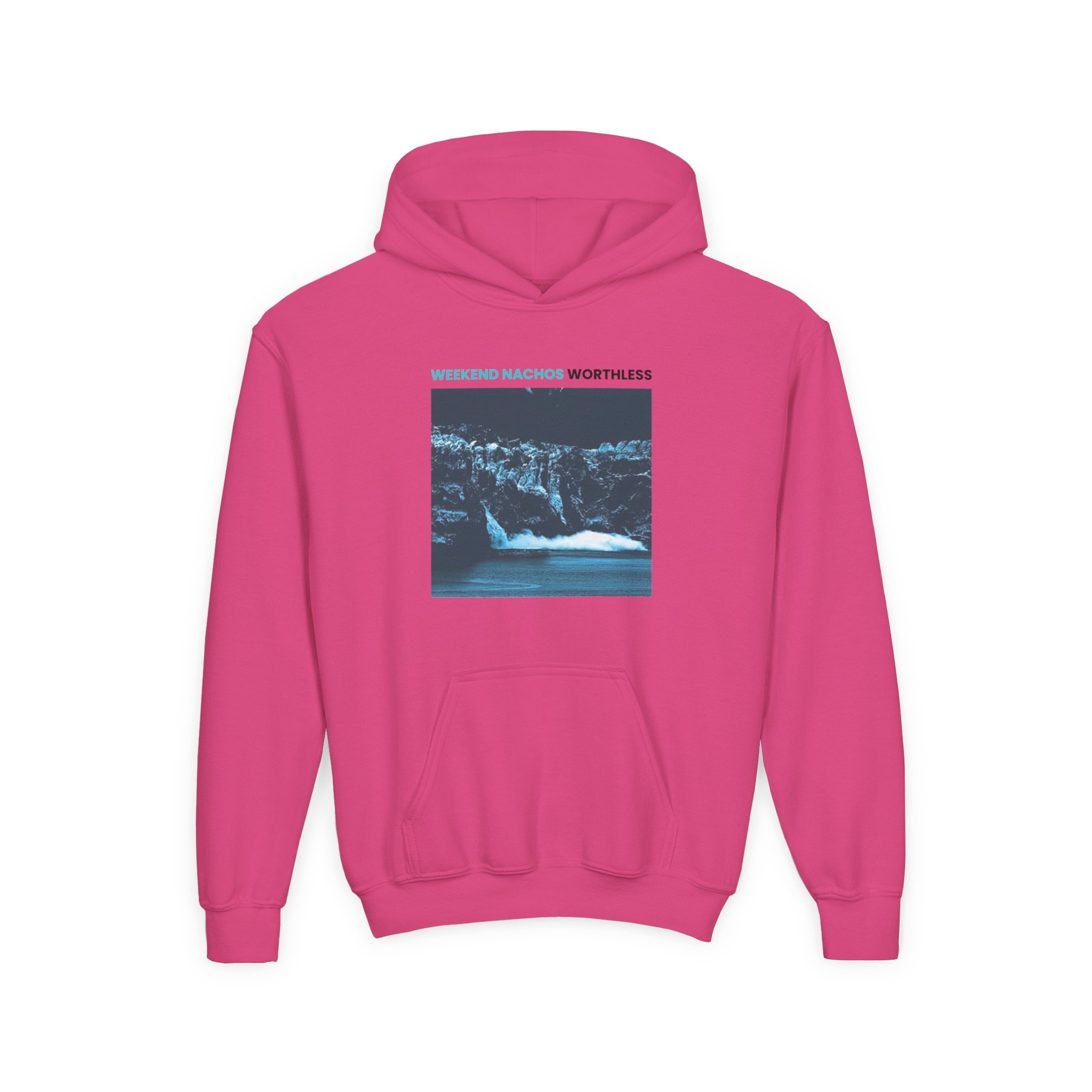 Youth Weekend Nachos Worthless Heavy Blend Hooded Sweatshirt - Image 9